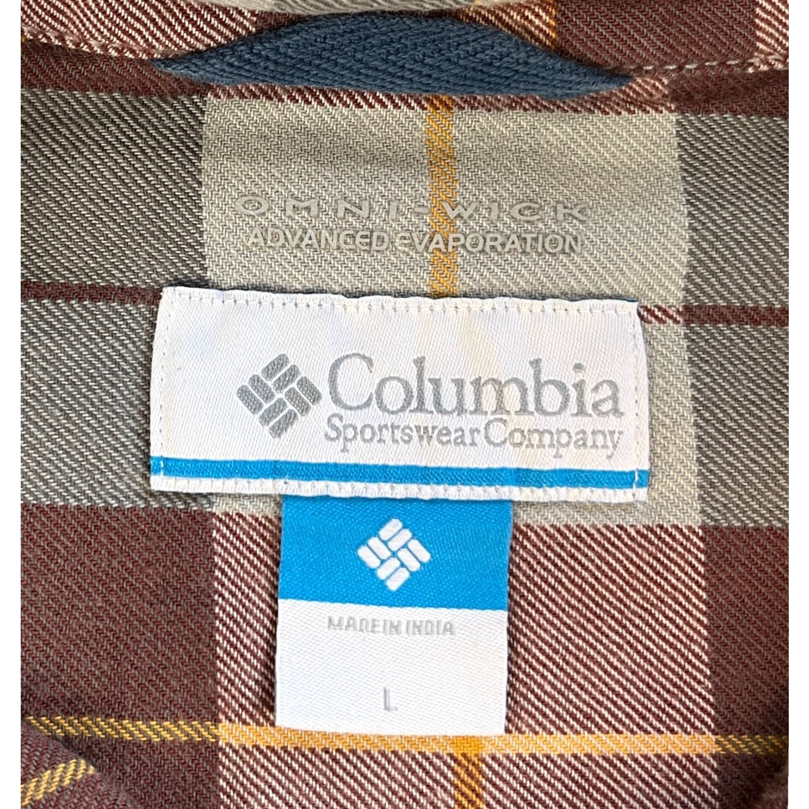 Vintage Columbia Men's Plaid Flannel Shirt Omni-Wick Advanced Evaporation Sz L Size US L / EU 52-54 / 3 - 4 Thumbnail