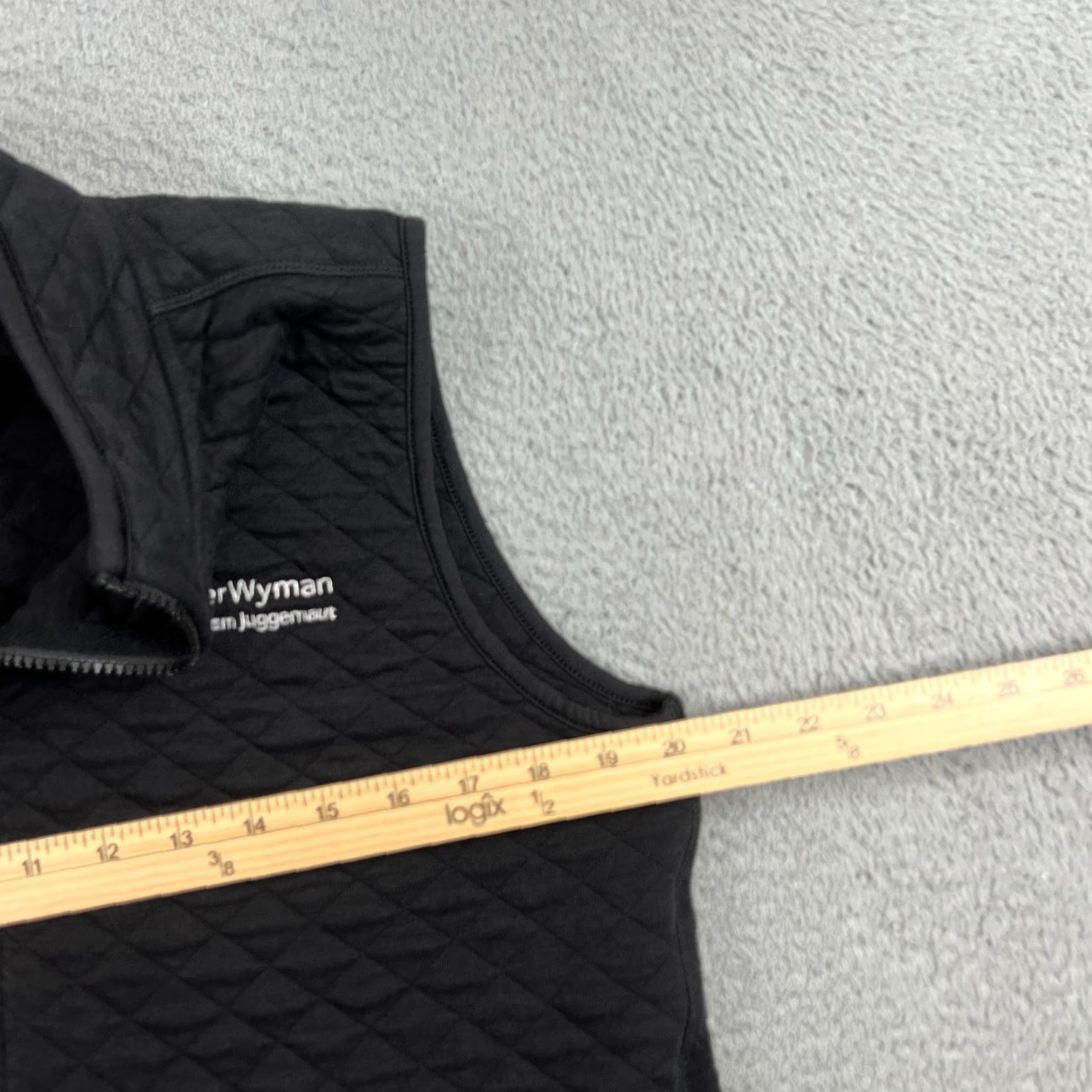 Marine Layer Marine Layer Vest Mens Small Black Quilted Knit Full Zip Size US S / EU 44-46 / 1 - 7 Thumbnail