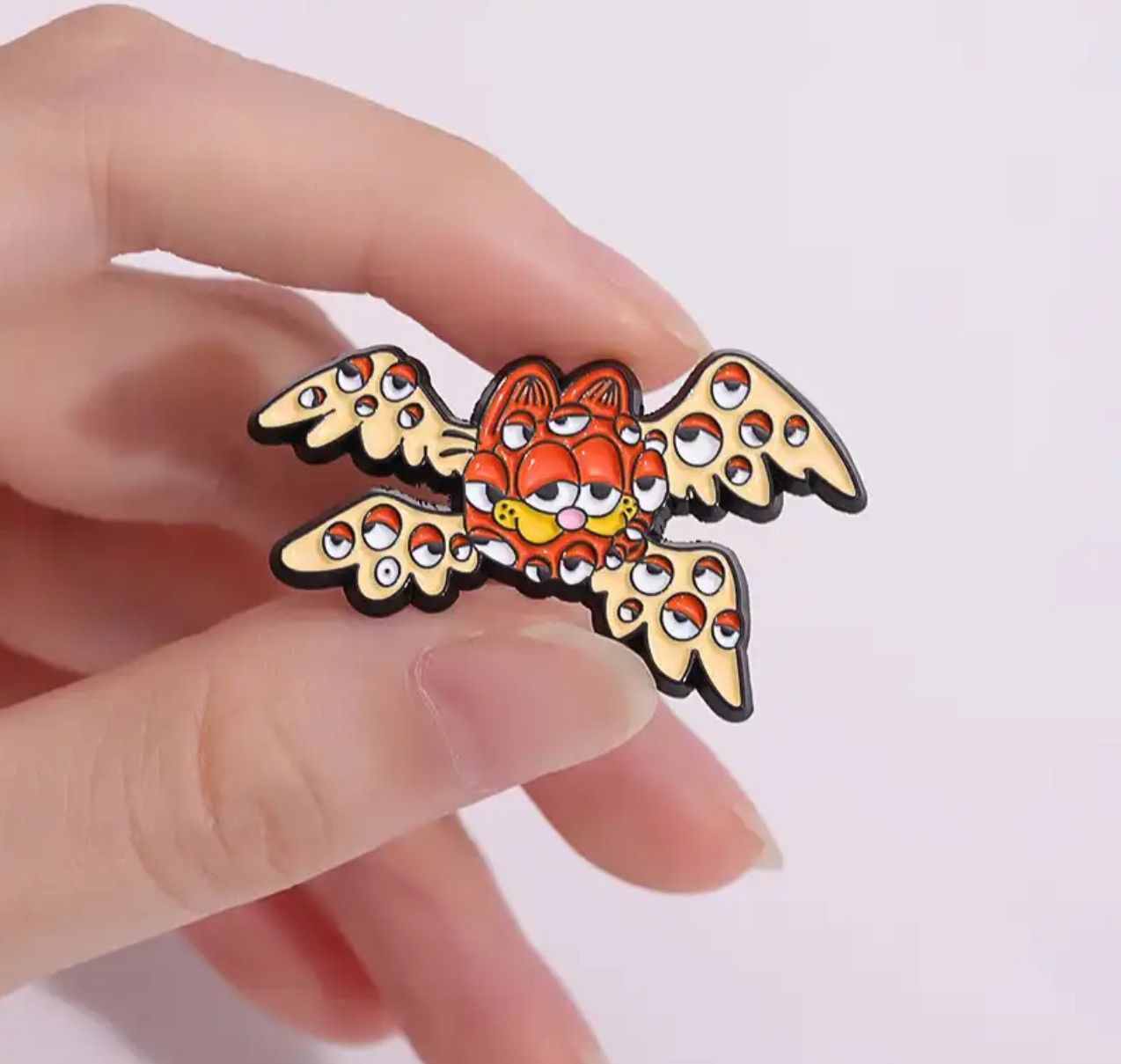 Vintage Cat With Many Eyes Enamel Pin Size ONE SIZE - 3 Thumbnail