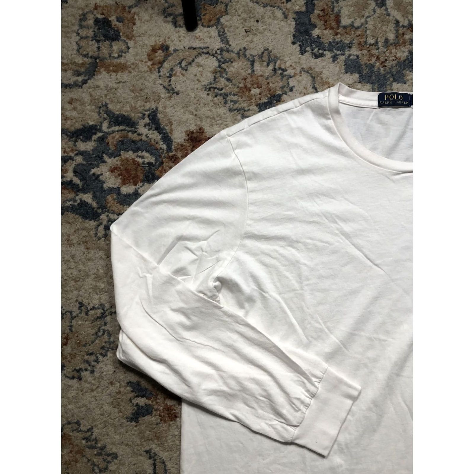 Polo Ralph Lauren Polo Ralph Lauren Shirt Mens XL White Long Sleeve Pocket Tee Logo Crewneck Size US XL / EU 56 / 4 - 3 Thumbnail