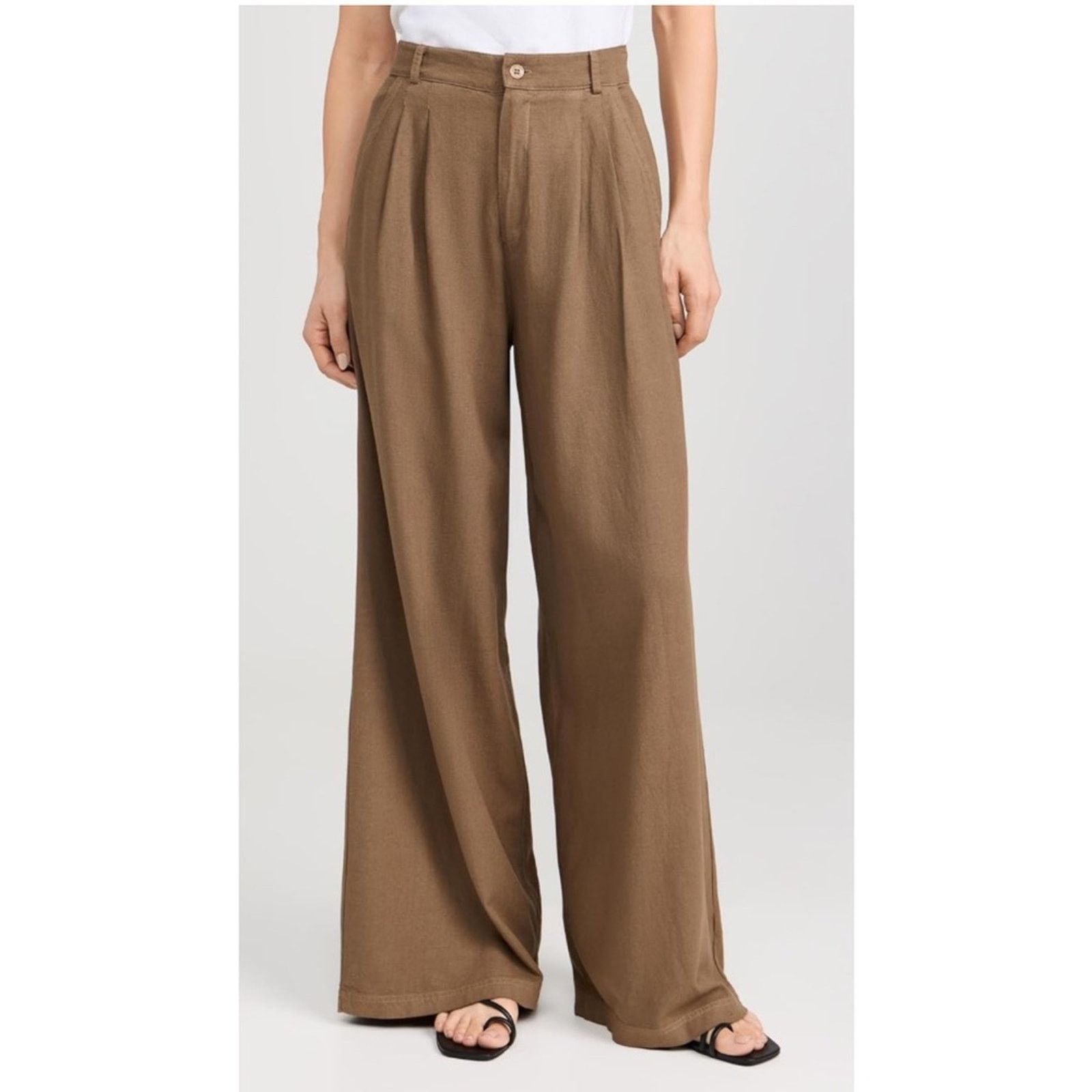 Other NEW! Stateside Women's Linen Wide Leg Trousers - S - $208 Size 27" / US 4 / IT 40 - 2 Thumbnail