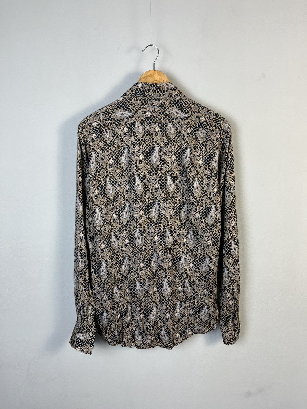 Reiss Reiss Tate Viscose Paisley Long Sleeve Shirt Slim Fit Size US XL / EU 56 / 4 - 6 Thumbnail
