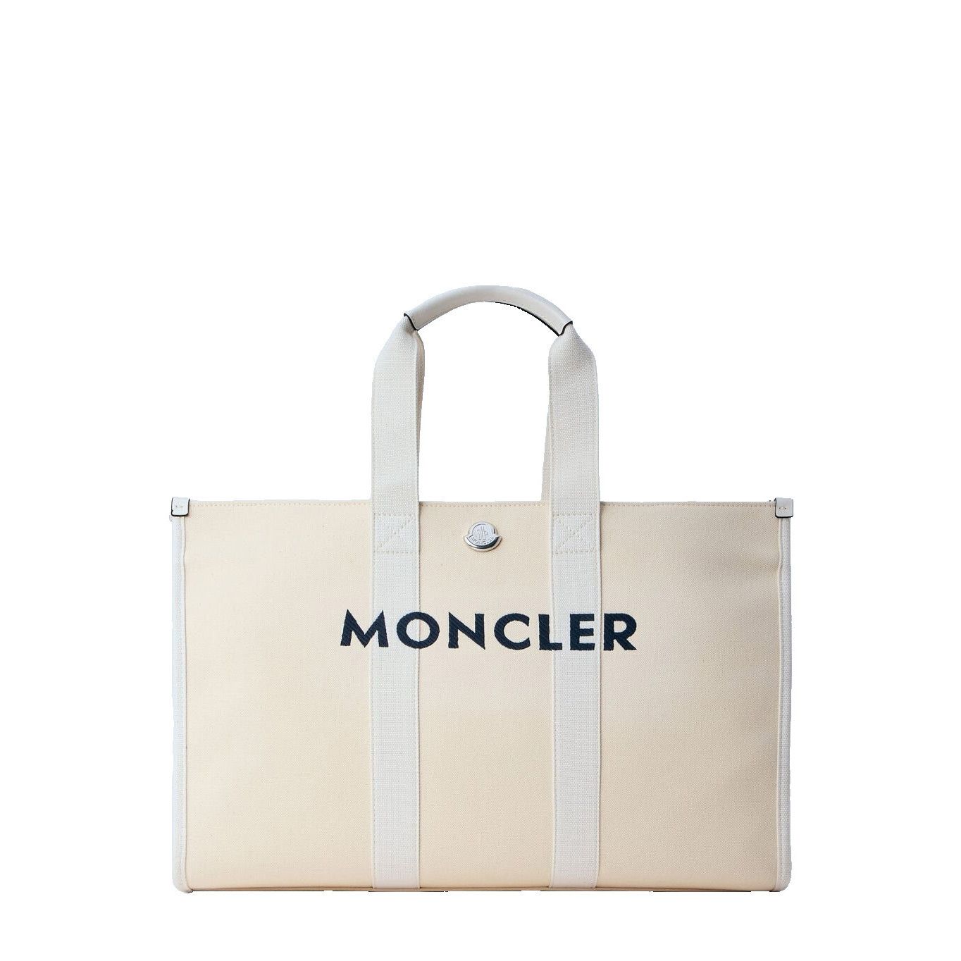 Moncler MONCLER Canvas White Tote Bag New Size ONE SIZE - 1 Thumbnail