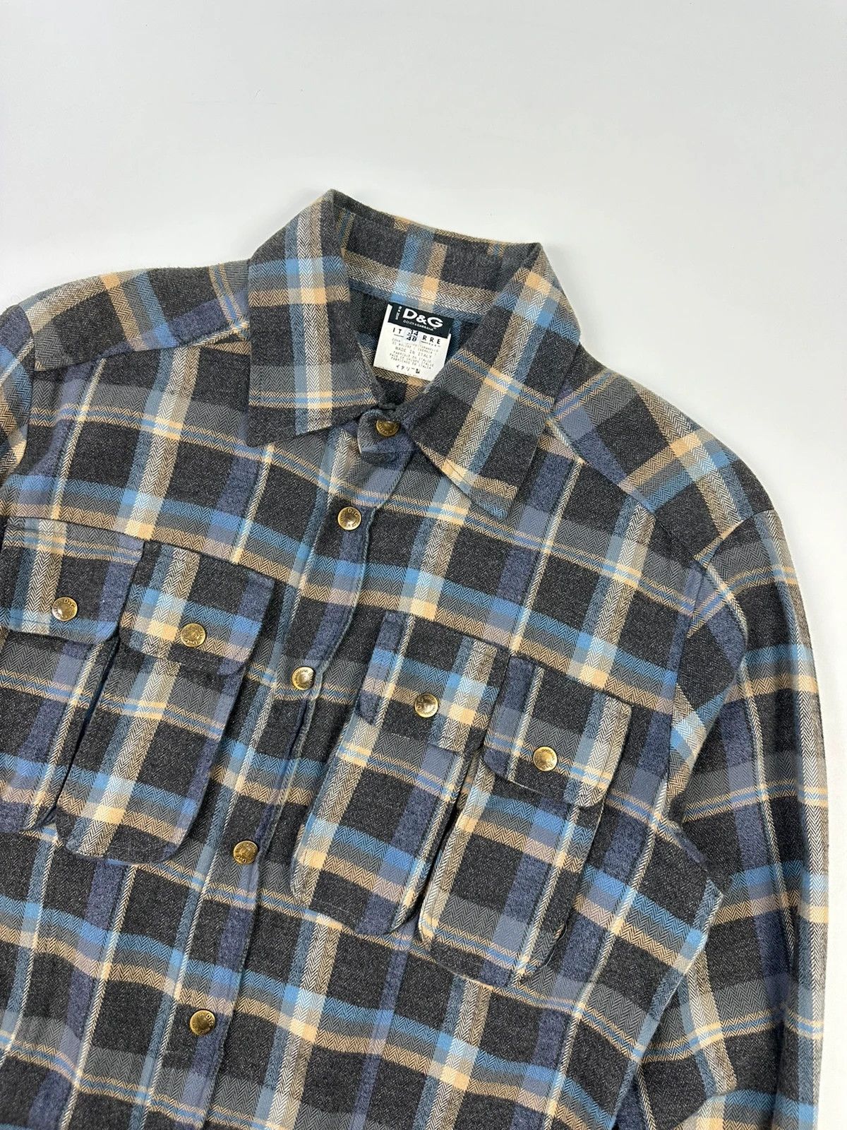 Dolce & Gabbana Dolce Gabbana 00’s Flannel Cargo Checked Shirt Longsleeves Size US M / EU 48-50 / 2 - 2 Thumbnail