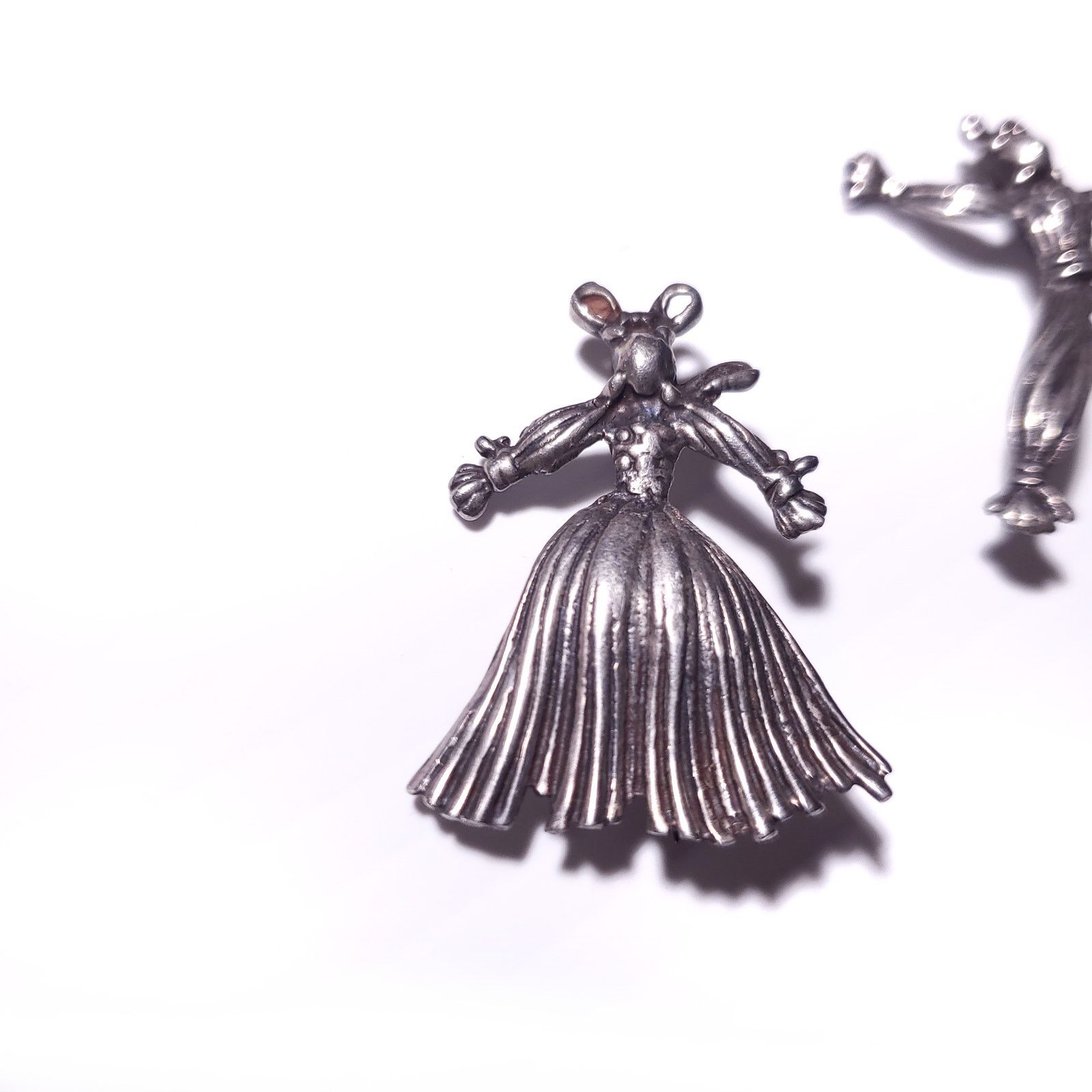 Vintage Vintage Nenette Rintintin Dancing Doll 925 Sterling Pin Set Size ONE SIZE - 2 Thumbnail