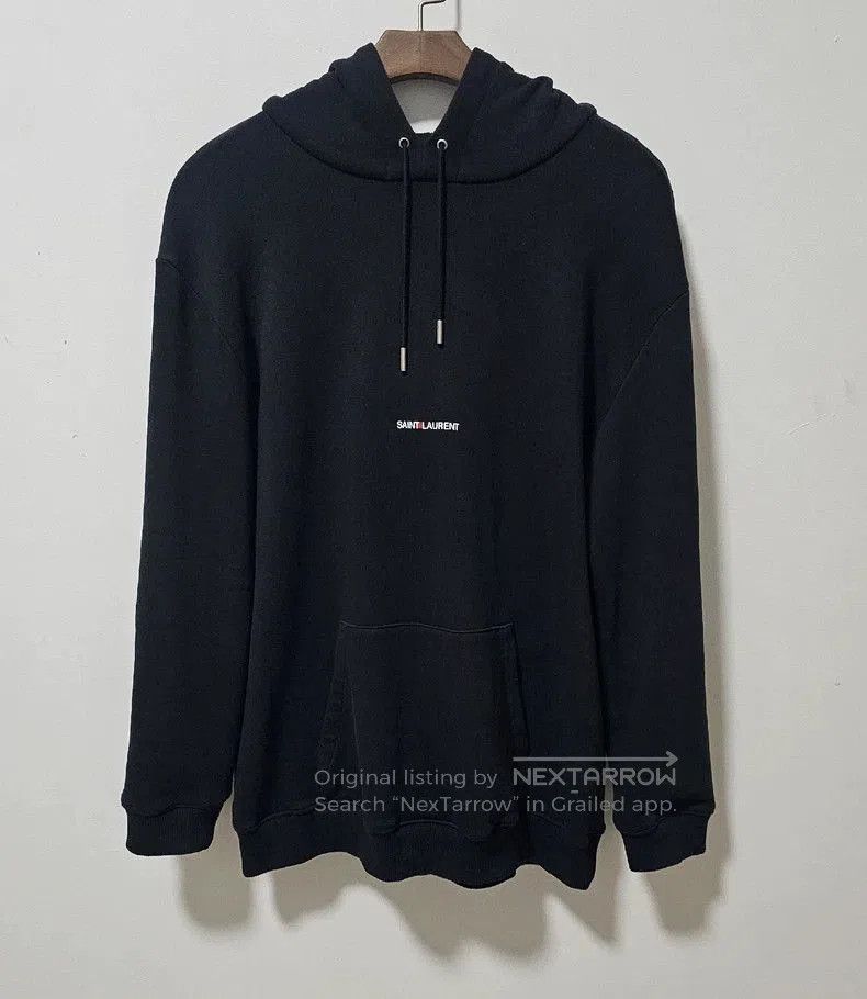 Saint Laurent Paris Saint Laurent Men's Black Hoodie. Size US XL / EU 56 / 4 - 1 Thumbnail