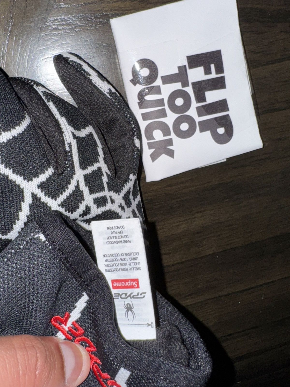 Spyder × Supreme Supreme x Spyder Black Gloves Large Brand New Size ONE SIZE - 7 Thumbnail
