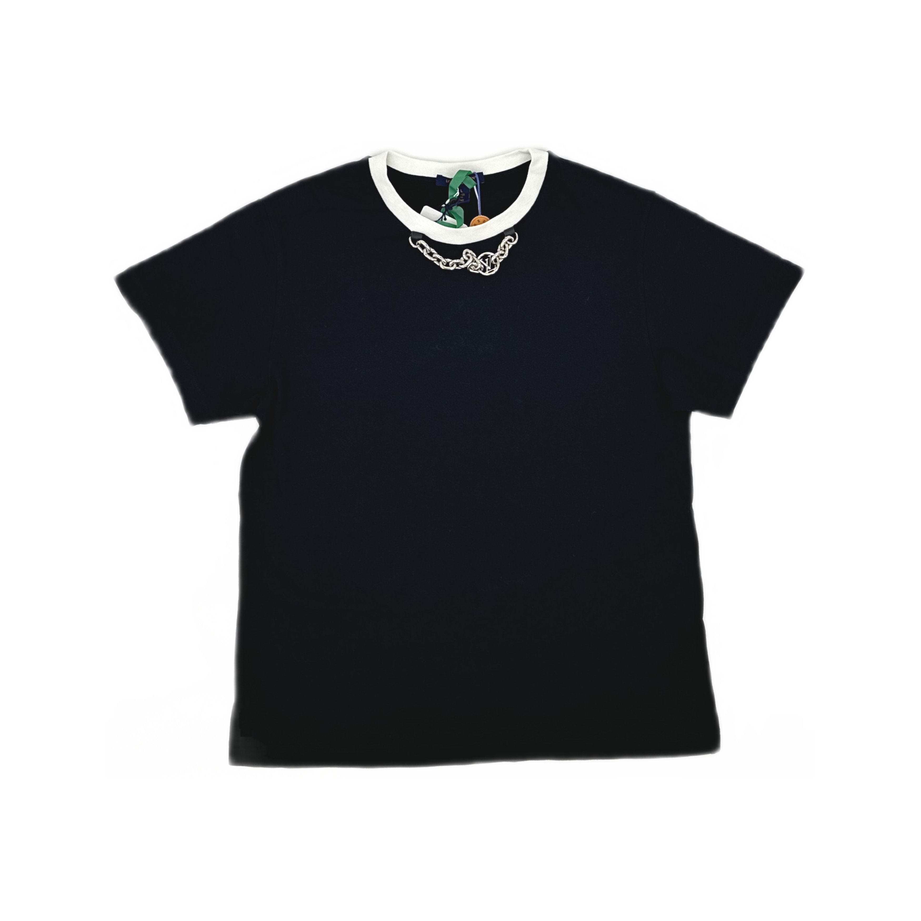 Louis Vuitton Louis Vuitton Chain Detail Ringer T-Shirt L Size L / US 10 / IT 46 - 1 Thumbnail