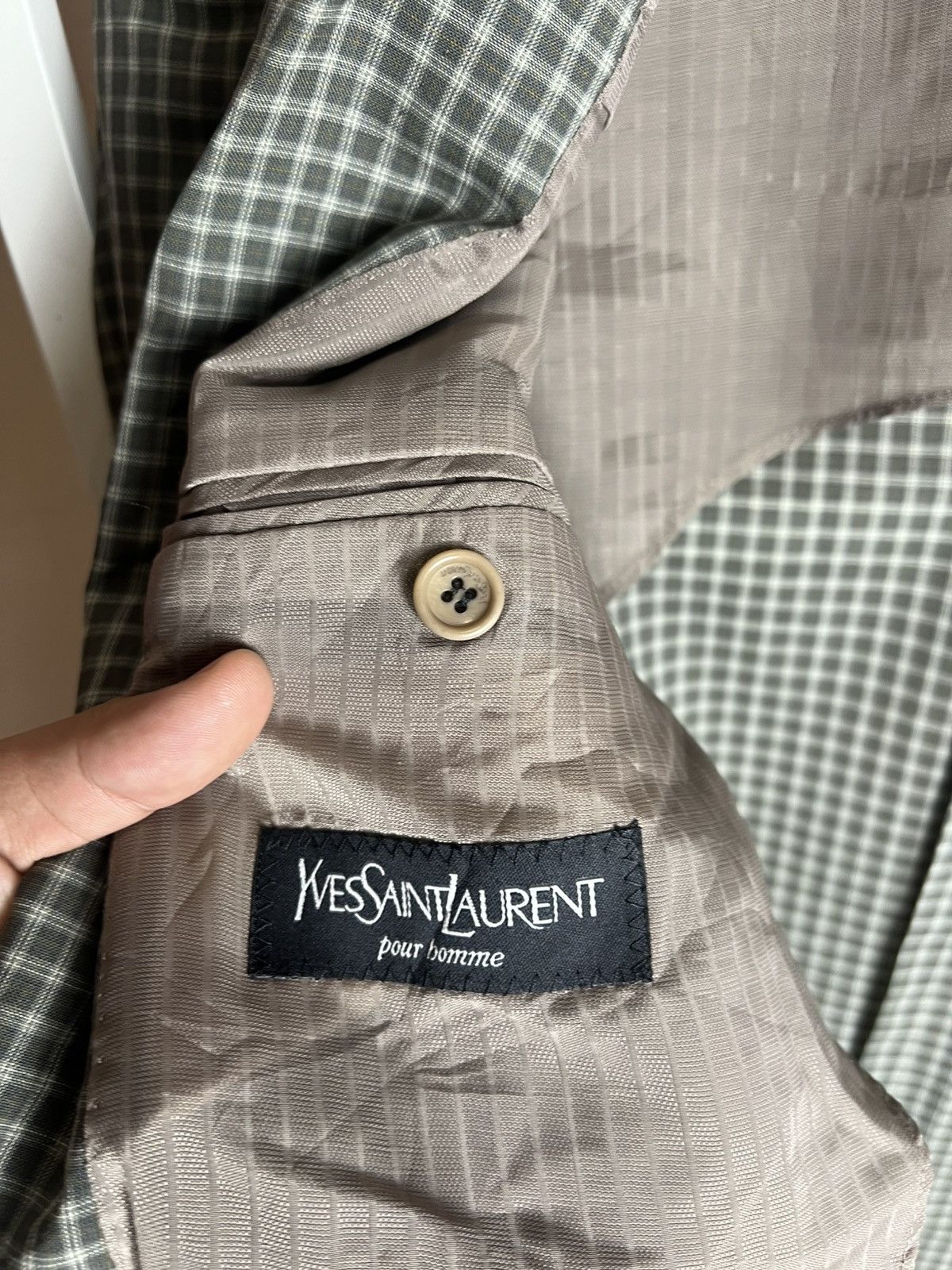 Yves Saint Laurent Vintage Yves Saint Laurent Checkered Blazzer Size 36S - 11 Thumbnail