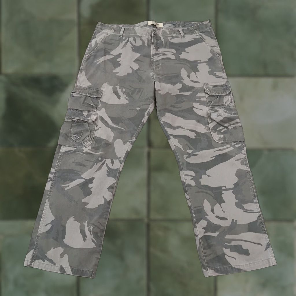 Wrangler Wrangler Mens Cargo Pants 40x32 Extra Large Gray Camo Workwear Size US 40 / EU 56 - 1 Thumbnail