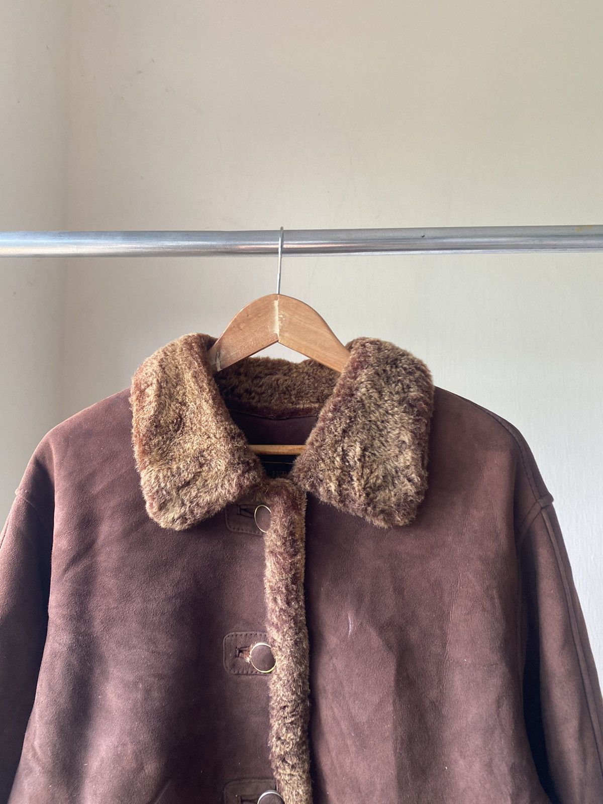 Vintage SOLETTO 80s B-3 FLIGHT JACKET LEATHER LAMBSKIN FUR LGB Size US M / EU 48-50 / 2 - 7 Thumbnail
