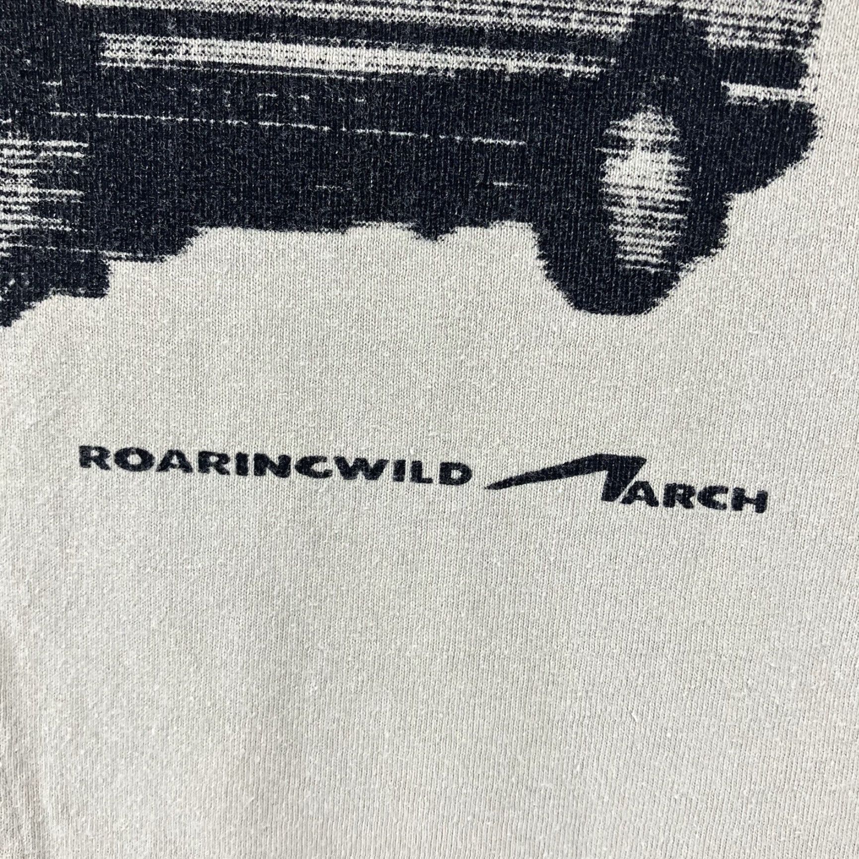 Vintage Roaringwild Men's Graphic Tee Large Beige Short Sleeve Crew Neck Architectural Car Art Heavyweight Limited Edition Size ONE SIZE - 7 Thumbnail