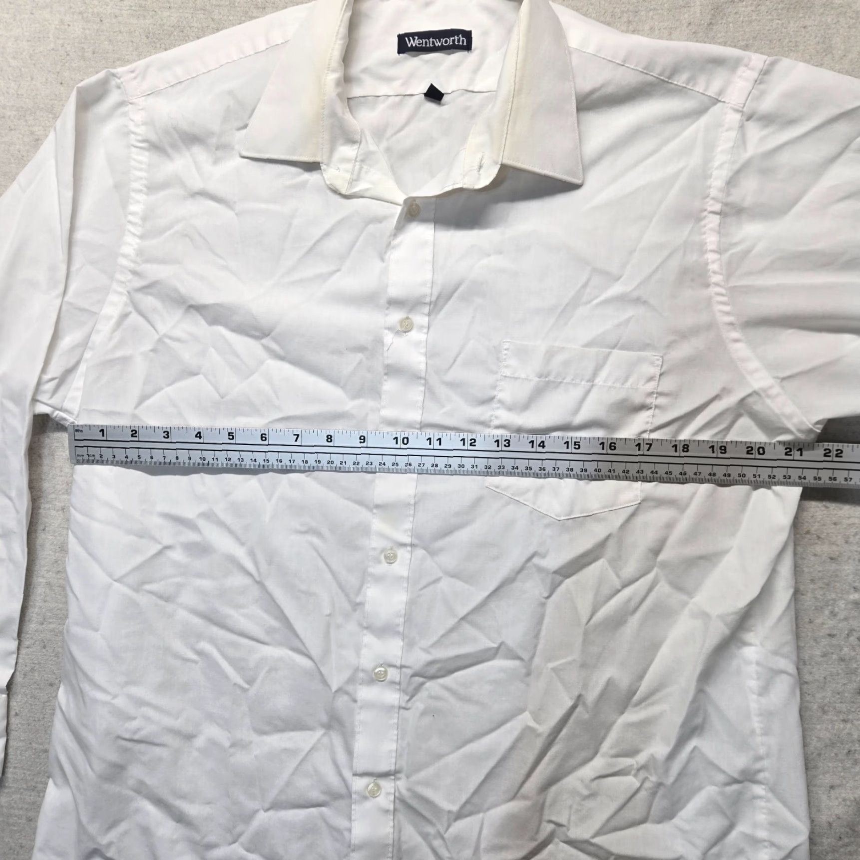 Vintage Wentworth Shirt Button-Up Adult Men's 16.5 White Long Sleeve Casual 16.5 32/33 Size US XL / EU 56 / 4 - 4 Thumbnail