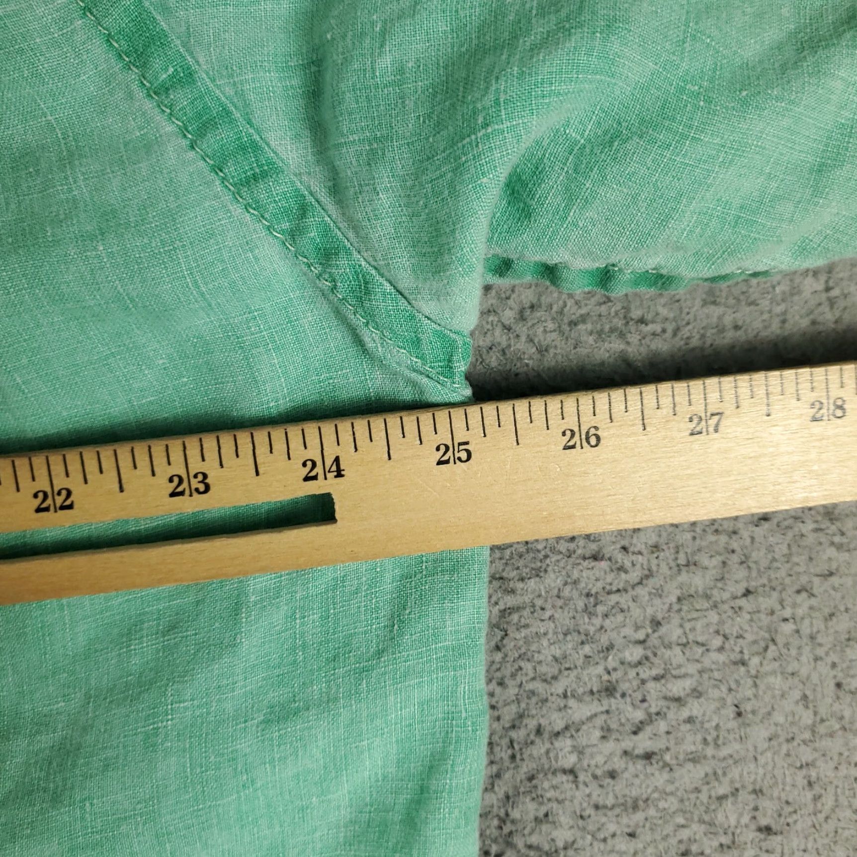 Tommy Bahama Tommy Bahama Hawaiian Shirt Mens Large Green Striped Linen Button-Up Short Sleeve Size US L / EU 52-54 / 3 - 6 Thumbnail