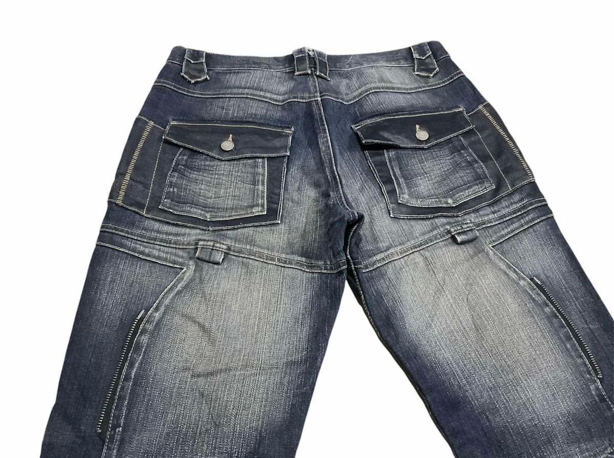 If Six Was Nine × Le Grande Bleu (L.G.B.) × PPFM 🔥Sick Y2K PPFM Panelled Layer Leather Denim Zipper Size US 33 - 10 Thumbnail