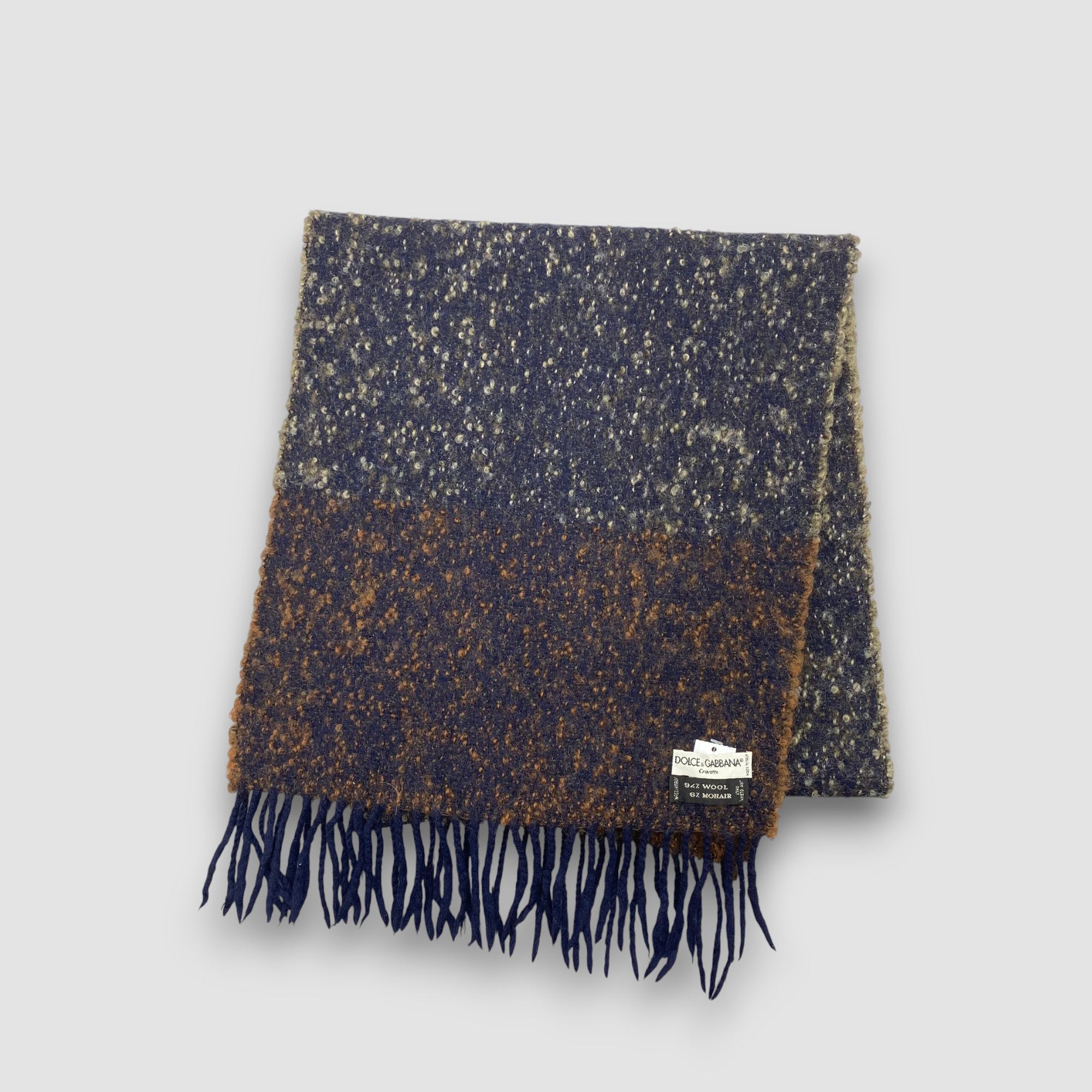 Dolce & Gabbana Vintage Dolce & Gabbana Scarf Muffler Wool Fringe Scarves Size ONE SIZE - 3 Thumbnail