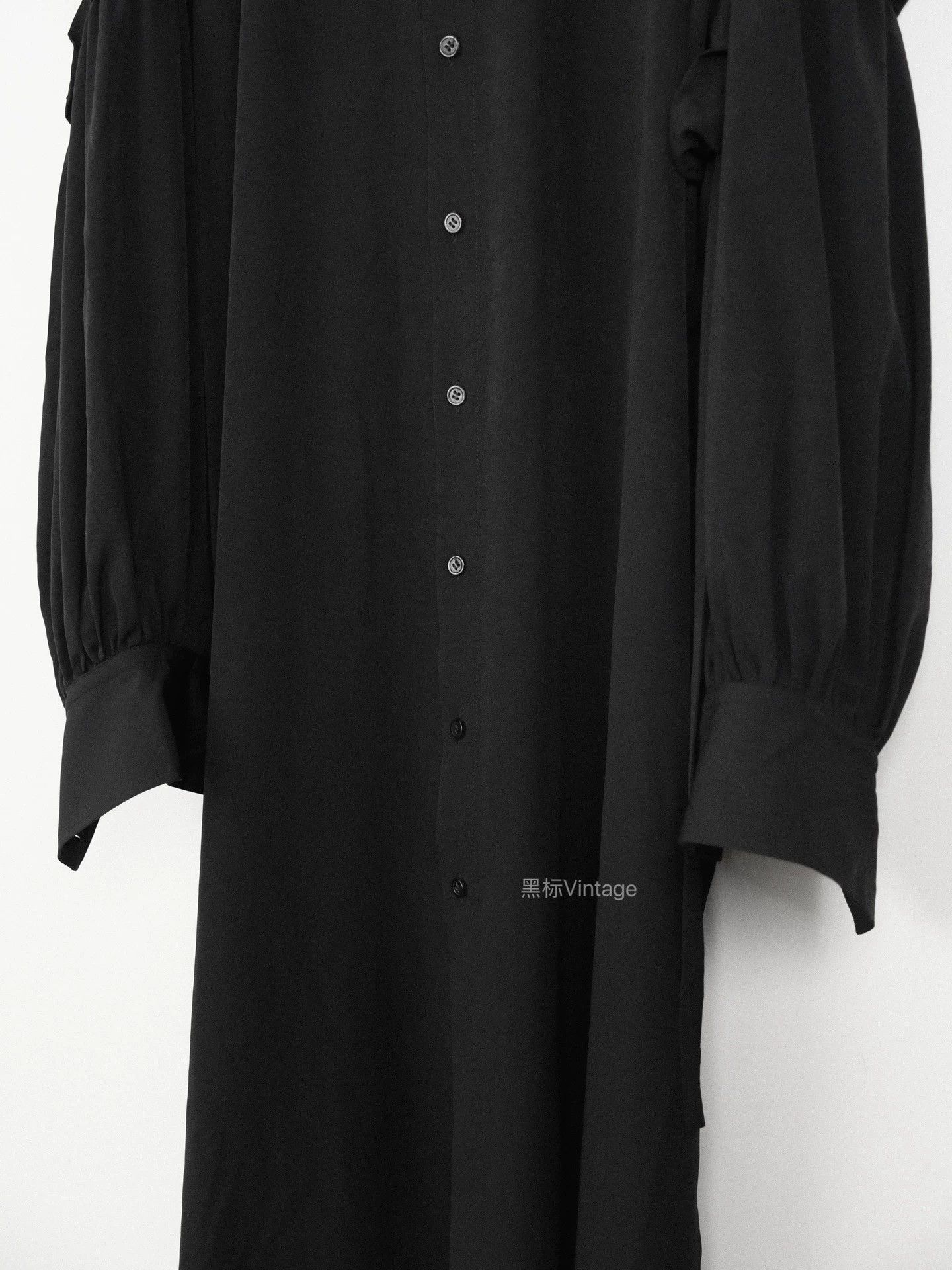 Yohji Yamamoto Yohji Yamamoto 19AW Puff Sleeve Triacetate Dress Size XS / US 0-2 / IT 36-38 - 7 Thumbnail