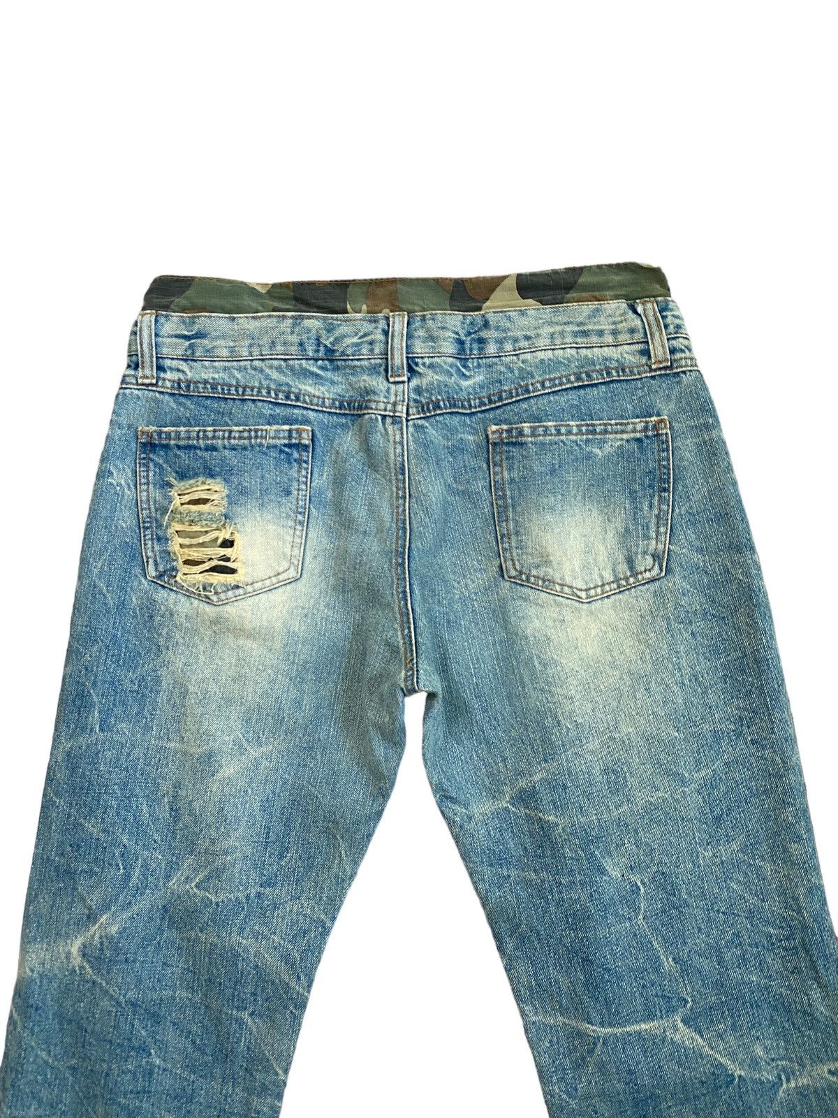 Japanese Brand Vintage Double Waist Acid Wash Camo Junya Watanabe Style Size US 30 / EU 46 - 8 Thumbnail