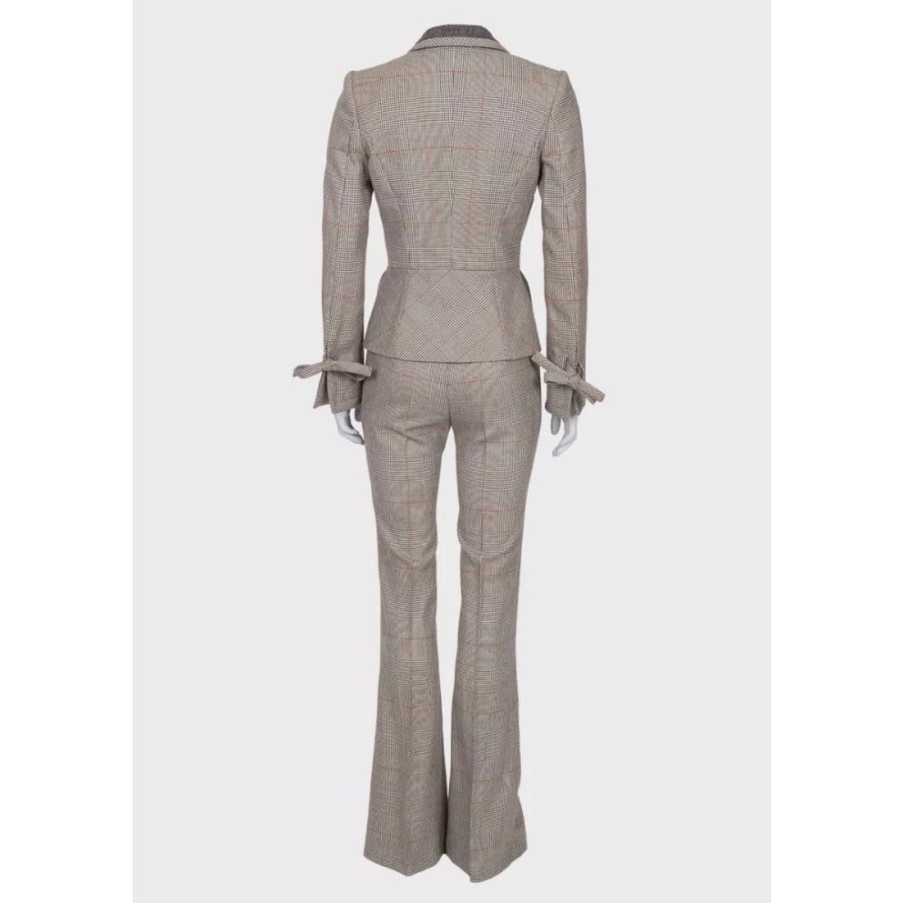 Gianfranco Ferre Gianfranco Ferre Chic Beige Wool Checked Suit - IT38/XS Size XS / US 0-2 / IT 36-38 - 3 Thumbnail
