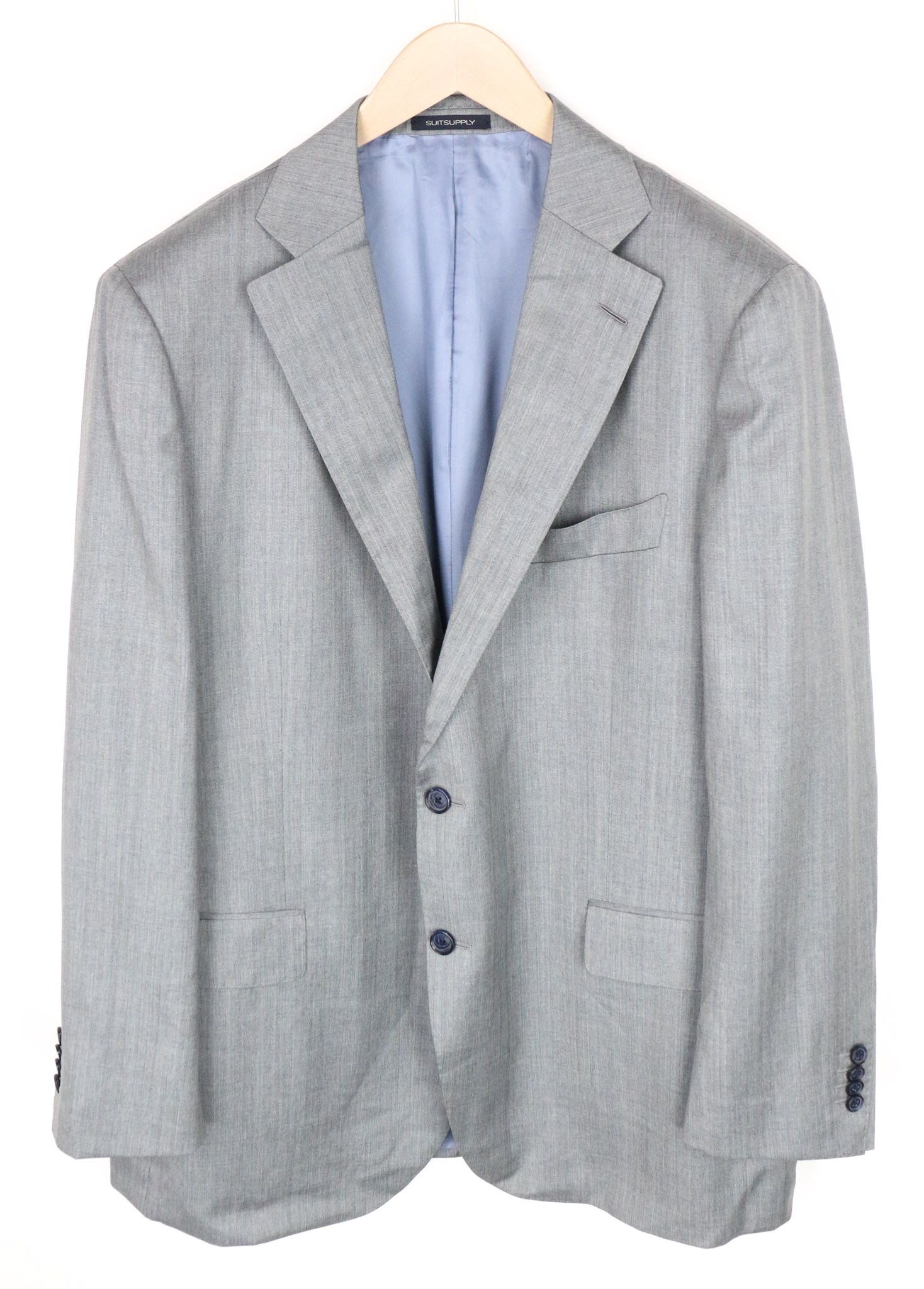 Suitsupply LA SPALLA UK50R Grey Wool Silk Blazer 73311 Size 50R - 1 Thumbnail