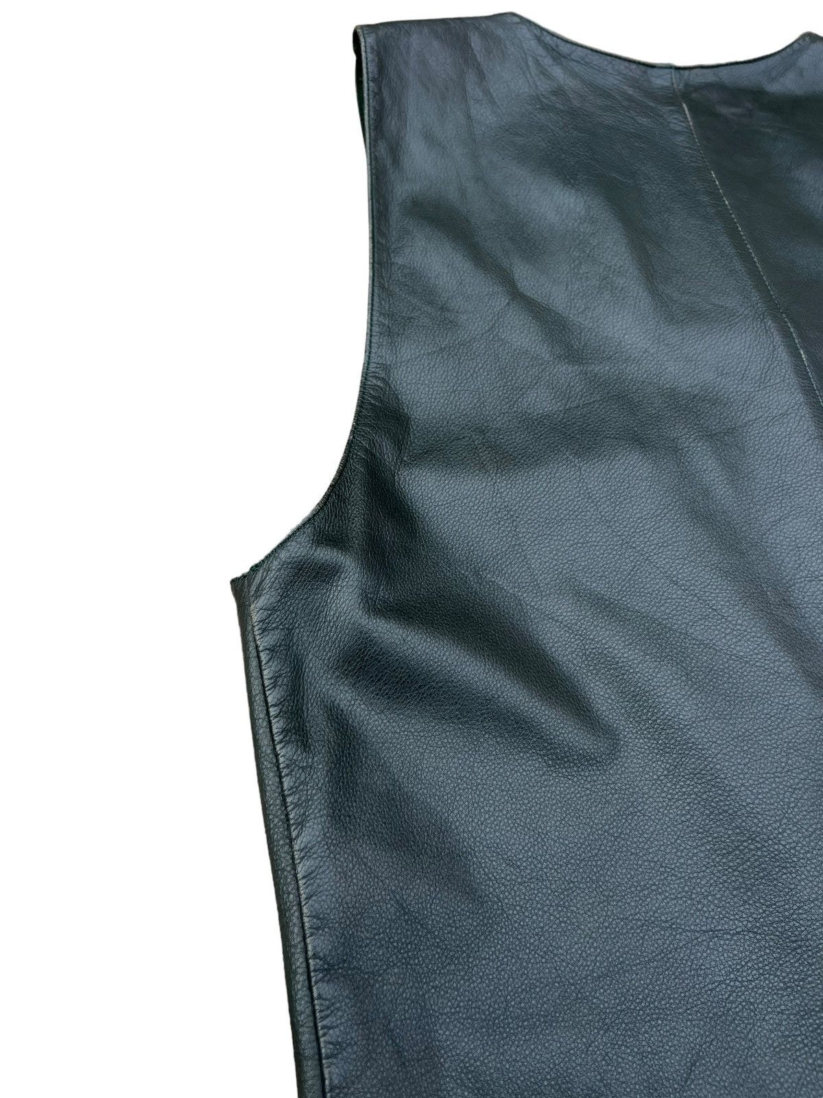 Leather Vintage Pollini Patina Leather Vest Size US L / EU 52-54 / 3 - 18 Thumbnail