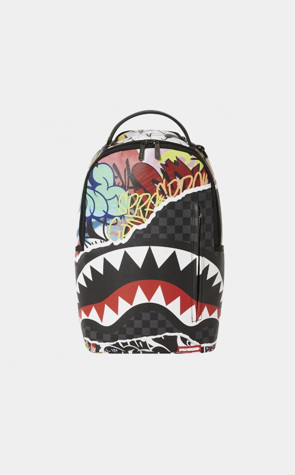 image of Sprayground Artistic Pursuit Pull Away Backpack in Black, Men's