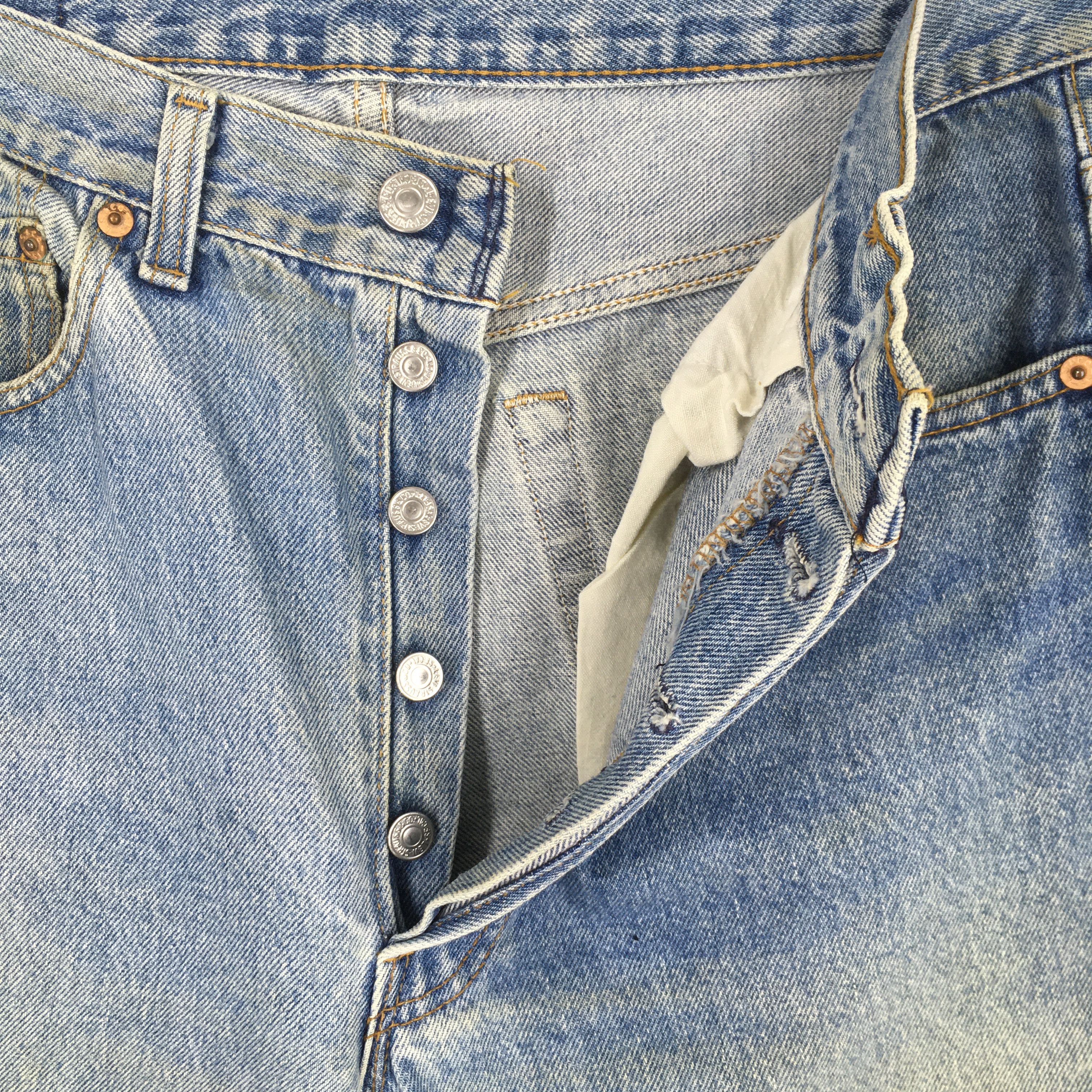 Levi's Size 31x31 Vintage 90s Levi's 501 Faded Blue Jeans S401 Size US 31 - 6 Thumbnail
