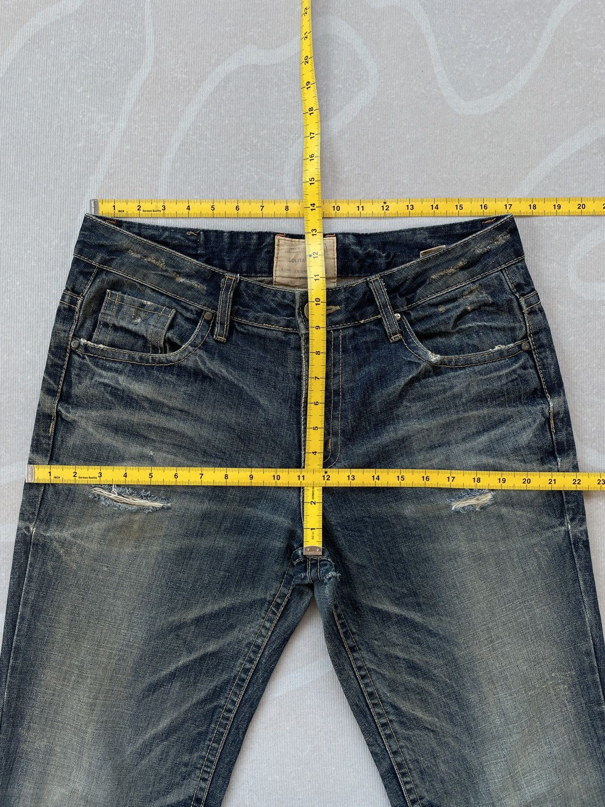 Designer Lolita Distressed Jeans (P104) Size US 34 / EU 50 - 18 Thumbnail