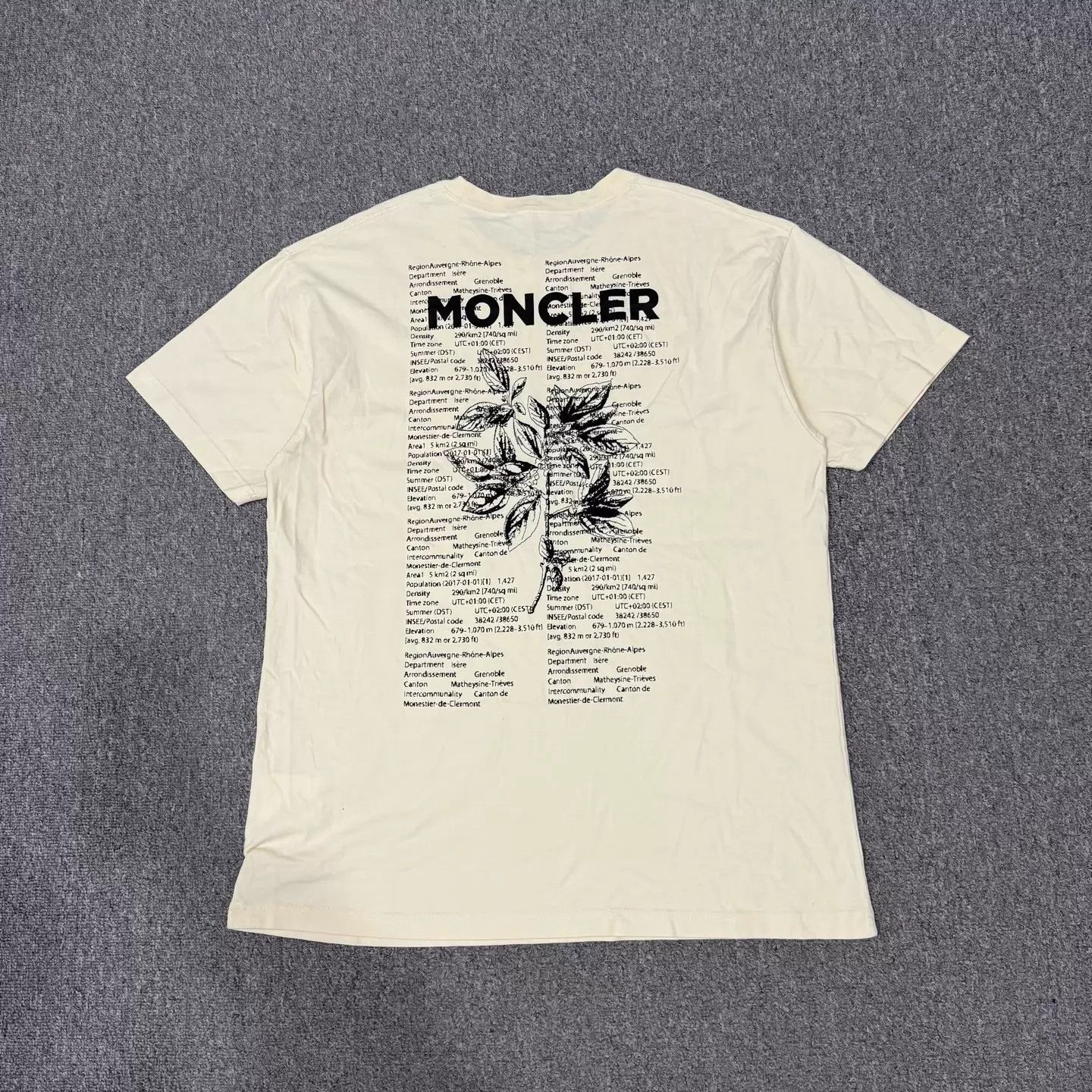 Moncler Moncler Beige Logo SS T-shirt XL 95 New Size US XL / EU 56 / 4 - 2 Thumbnail
