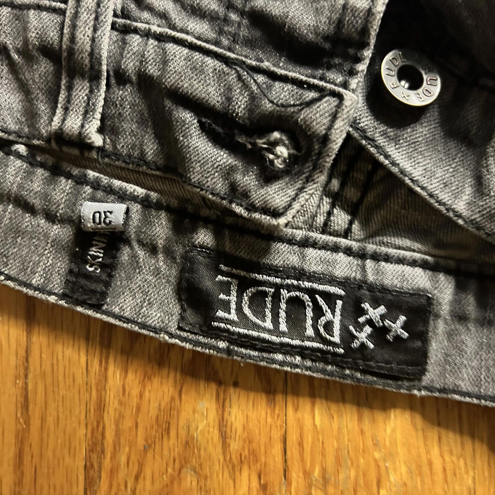 Rude Rude Men's Gray Jeans Size 30 - Casual Coolness Included Size US 30 / EU 46 - 3 Thumbnail