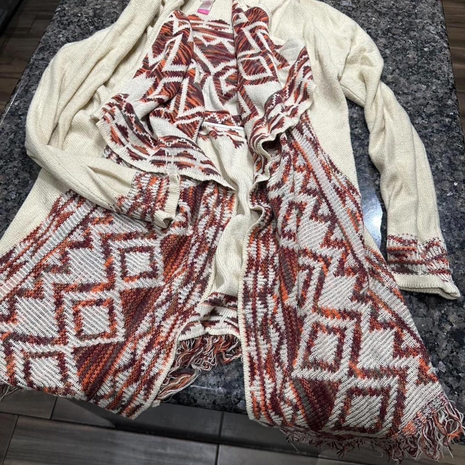 Other No Boundaries Women's Multi and Cream Cardigan Size L / US 10 / IT 46 - 1 Thumbnail