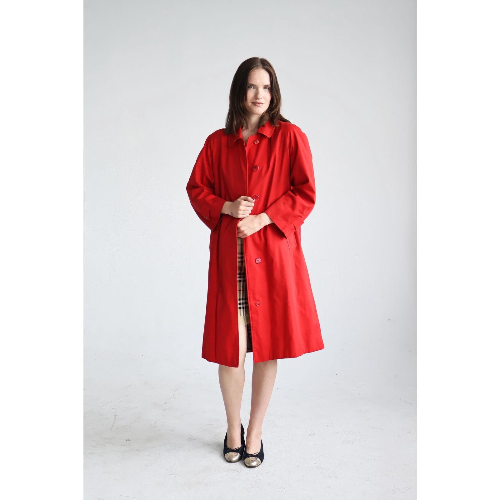Burberry BURBERRY LONDON for Galtrucco Milano Trench Coat in Rouge Size M / US 6-8 / IT 42-44 - 6 Thumbnail