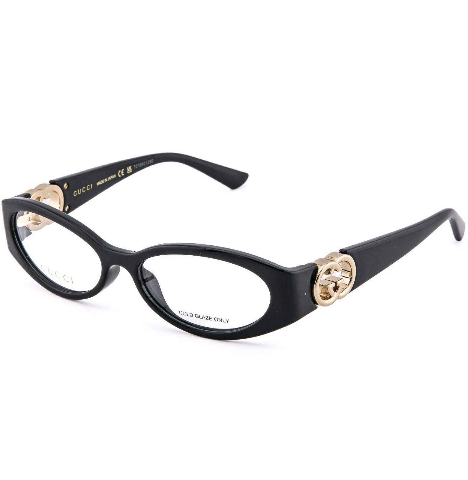 Gucci GUCCI GG1693O 1693 Black GG Logo Oval Unisex Eyeglasses 001 Size ONE SIZE - 5 Thumbnail