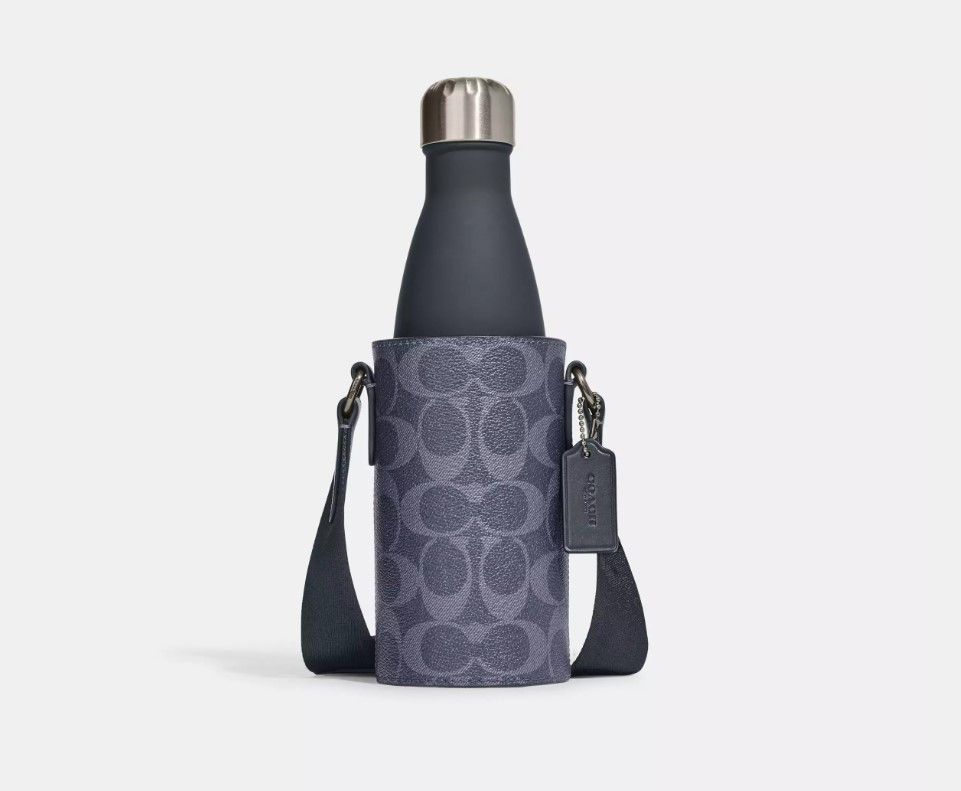 coach Water Bottle Crossbody In Signature Canvas c9985