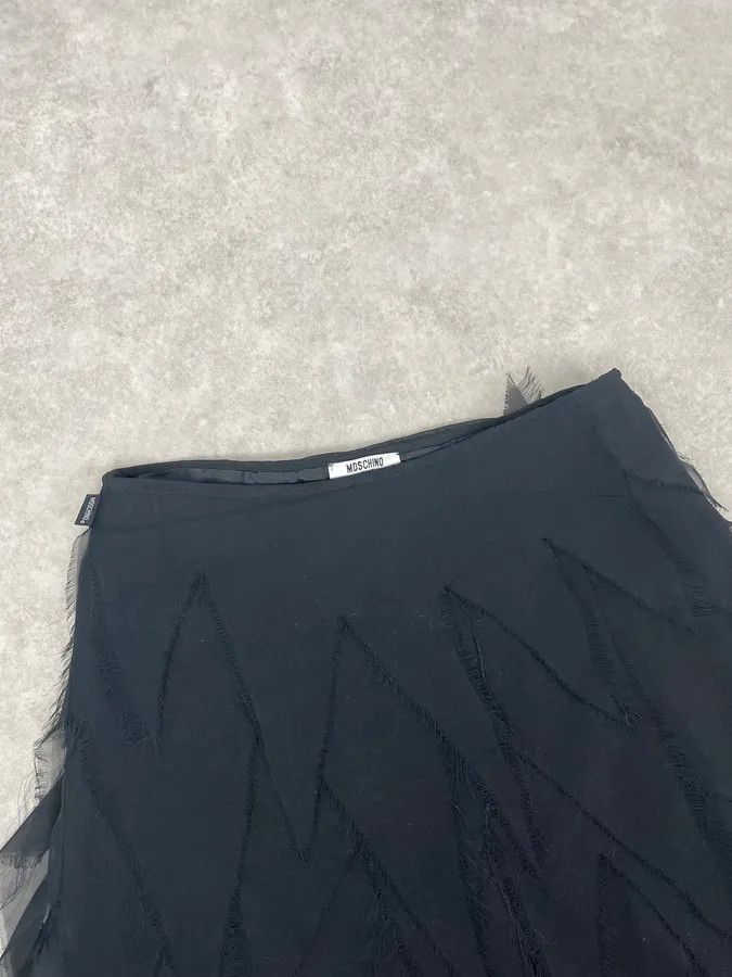 Moschino 2000s Moschino Black Leaves Skirt Size 27" / US 4 / IT 40 - 6 Thumbnail