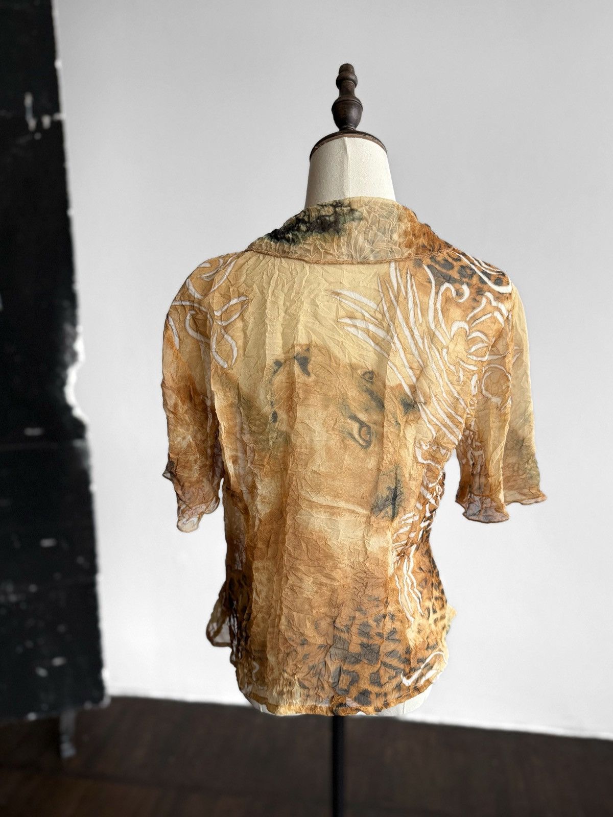 Sportalm Kitzbuhel Sportalm Blouse Brown Print Short Sleeve Austria Luxury Size S / US 4 / IT 40 - 2 Thumbnail