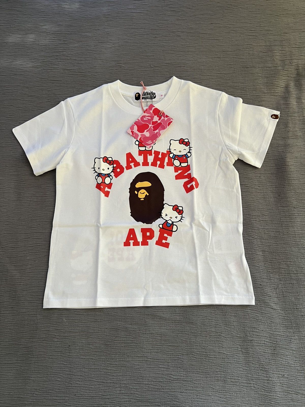 Bape Bape Sanrio Character Hello Kitty College Tee Ladies Small Size US S / EU 44-46 / 1 - 1 Thumbnail