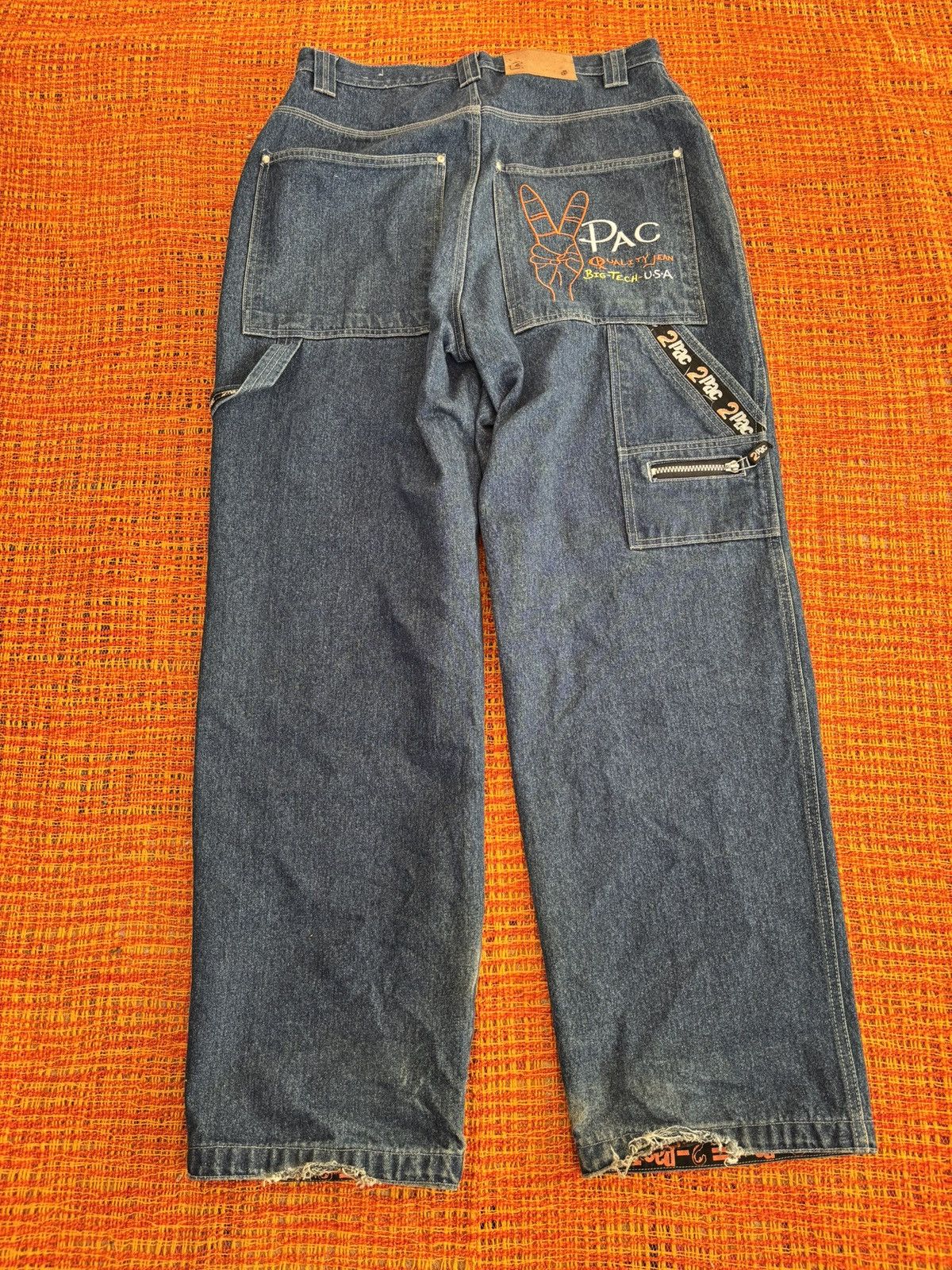 Vintage 90s 2pac denim carpenter pants Size US 34 / EU 50 - 2 Thumbnail
