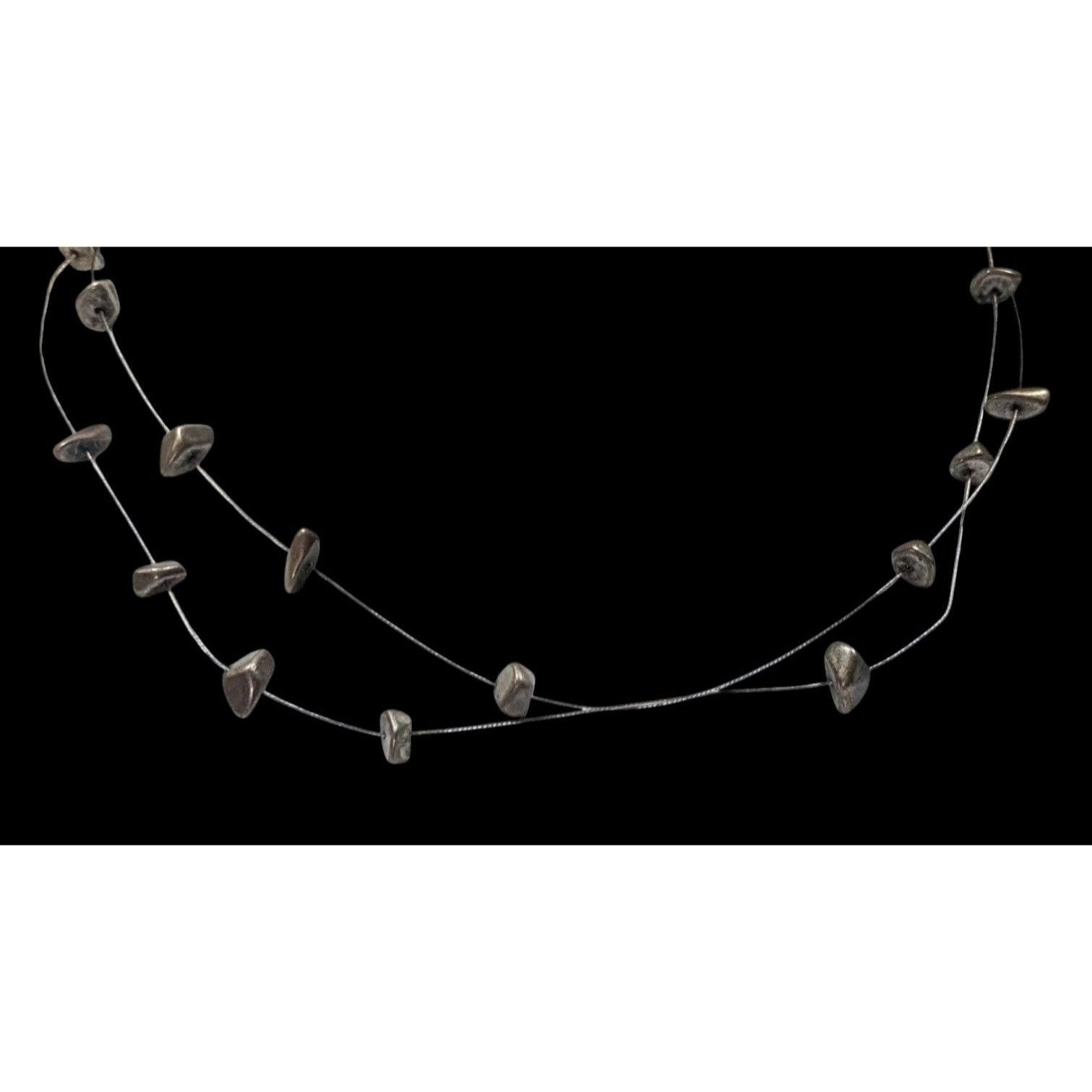 Express Express Y2K Floating Metal Chip Layered Necklace Size ONE SIZE - 4 Thumbnail