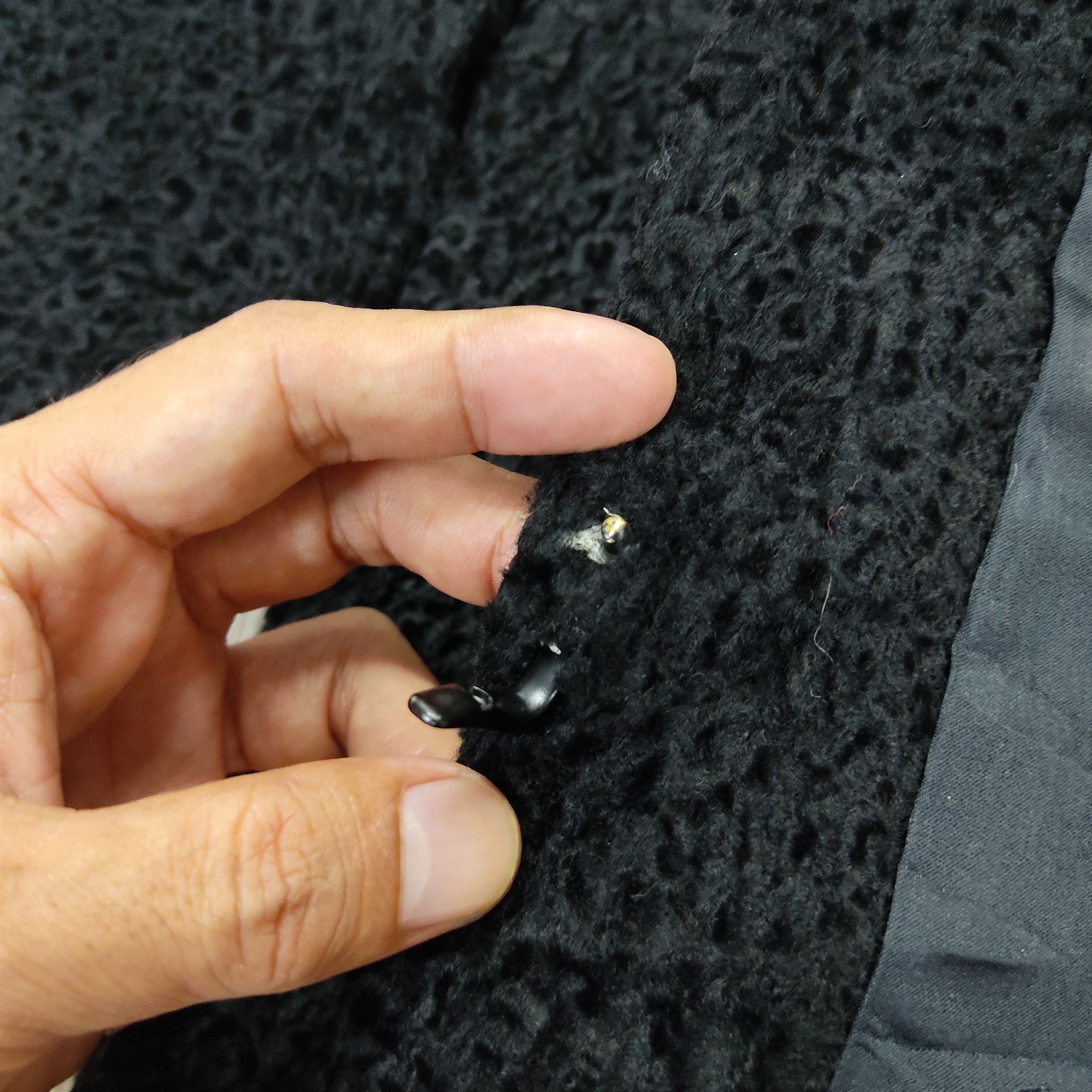 Japanese Brand OSFUR TOKYO Black Persian Lamb Coat with Mink Fur Size M / US 6-8 / IT 42-44 - 15 Thumbnail