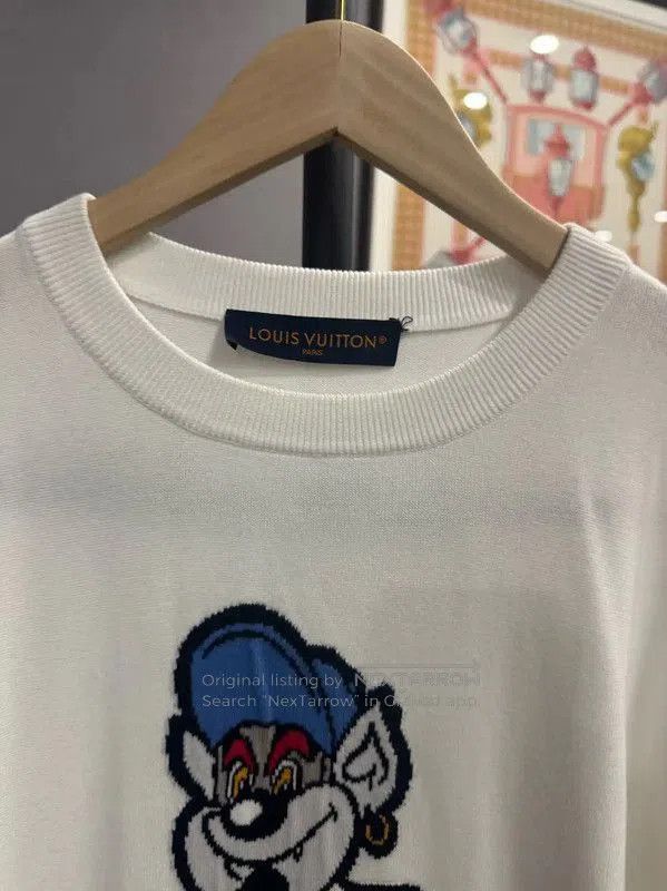 Louis Vuitton Louis Vuitton White Cotton Women's T. Size L / US 10 / IT 46 - 4 Thumbnail