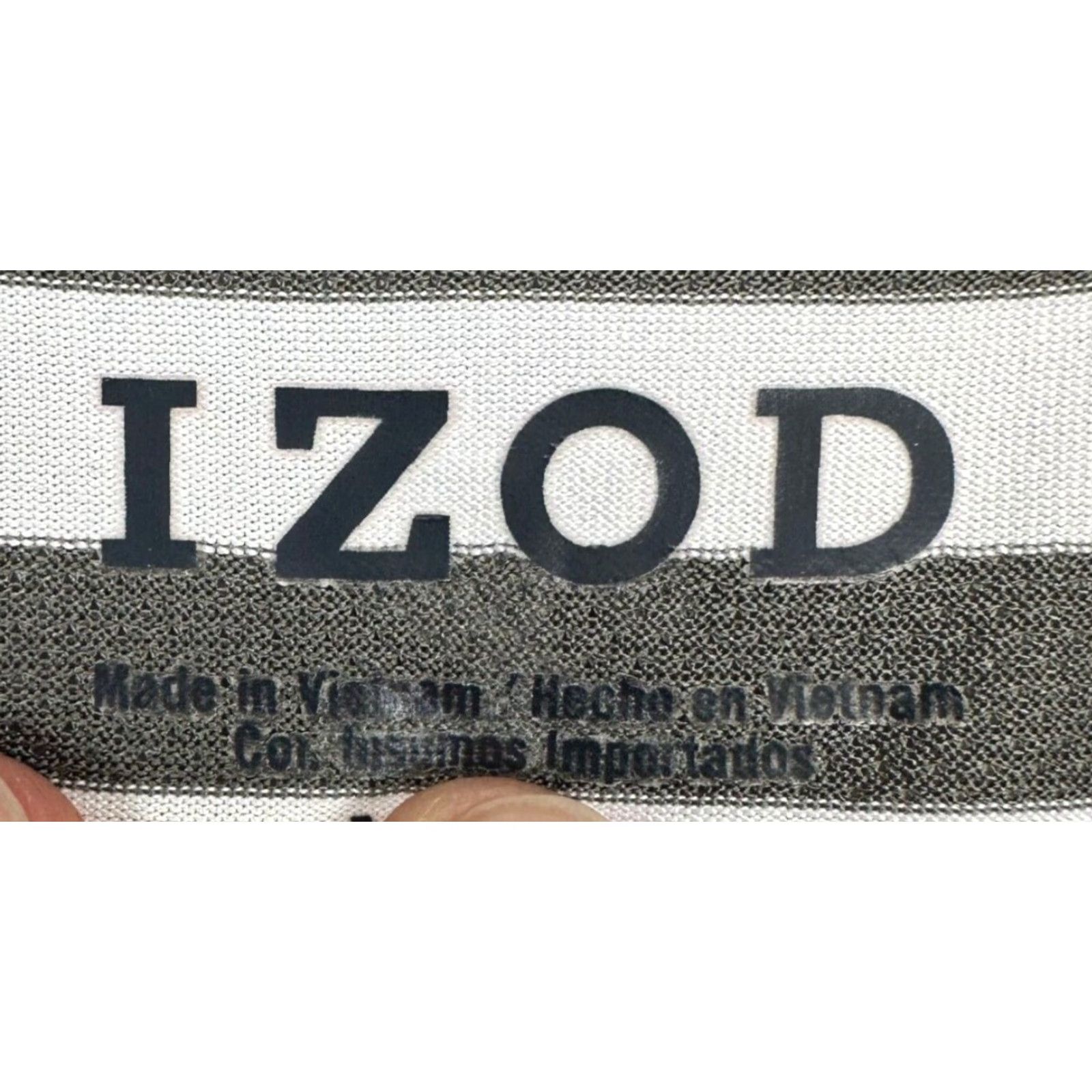 Izod Izod Golf Polo Shirt Mens XL White Black Candy Stripes Short Sleeve Polo Athletic Classic Casual Golfing Outdoor Summer Size US XL / EU 56 / 4 - 4 Thumbnail