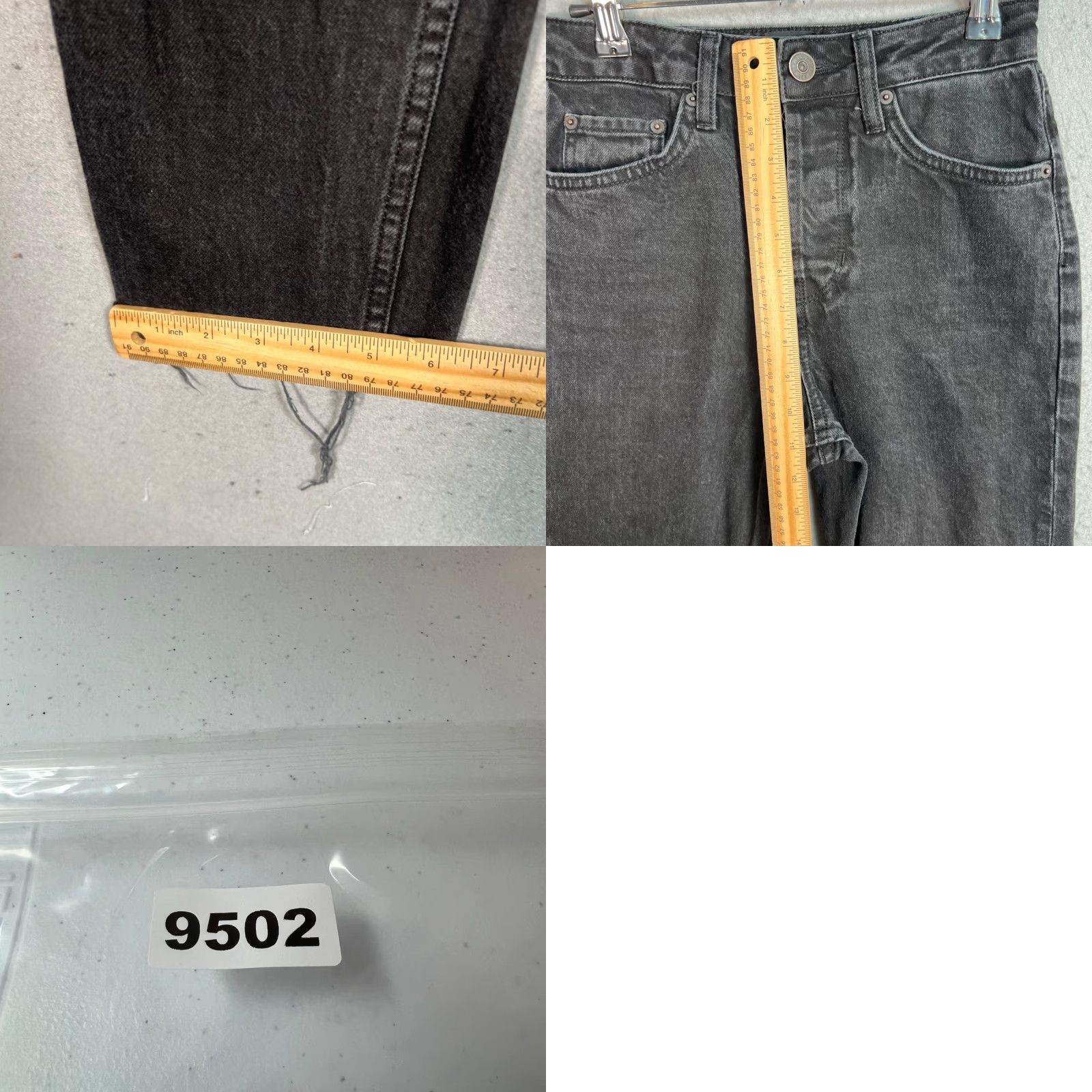 Bdg BDG Urban Outfitters Dillon Black High-Rise Distressed Jeans 26 x 32 Womens Denim Button 5-Pocket Distressed Jeans Size 26" / US 2 / IT 38 - 8 Thumbnail