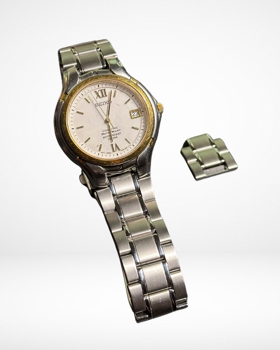 Japanese Brand 1998 5J22 Roman Numeral White Dial Two Tone Datejust Watch Size ONE SIZE - 4 Thumbnail