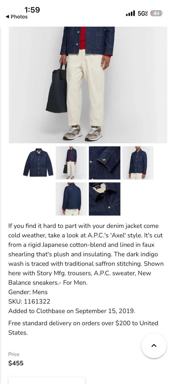 A.P.C. A.P.C. - Axel Shearling-Lined Denim Jacket - Blue Size US M / EU 48-50 / 2 - 3 Thumbnail