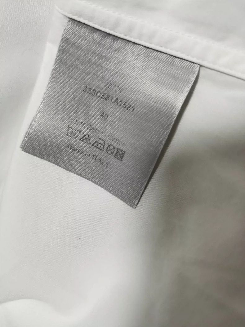 Dior Dior Homme White Long Sleeve Shirt Size US M / EU 48-50 / 2 - 6 Thumbnail
