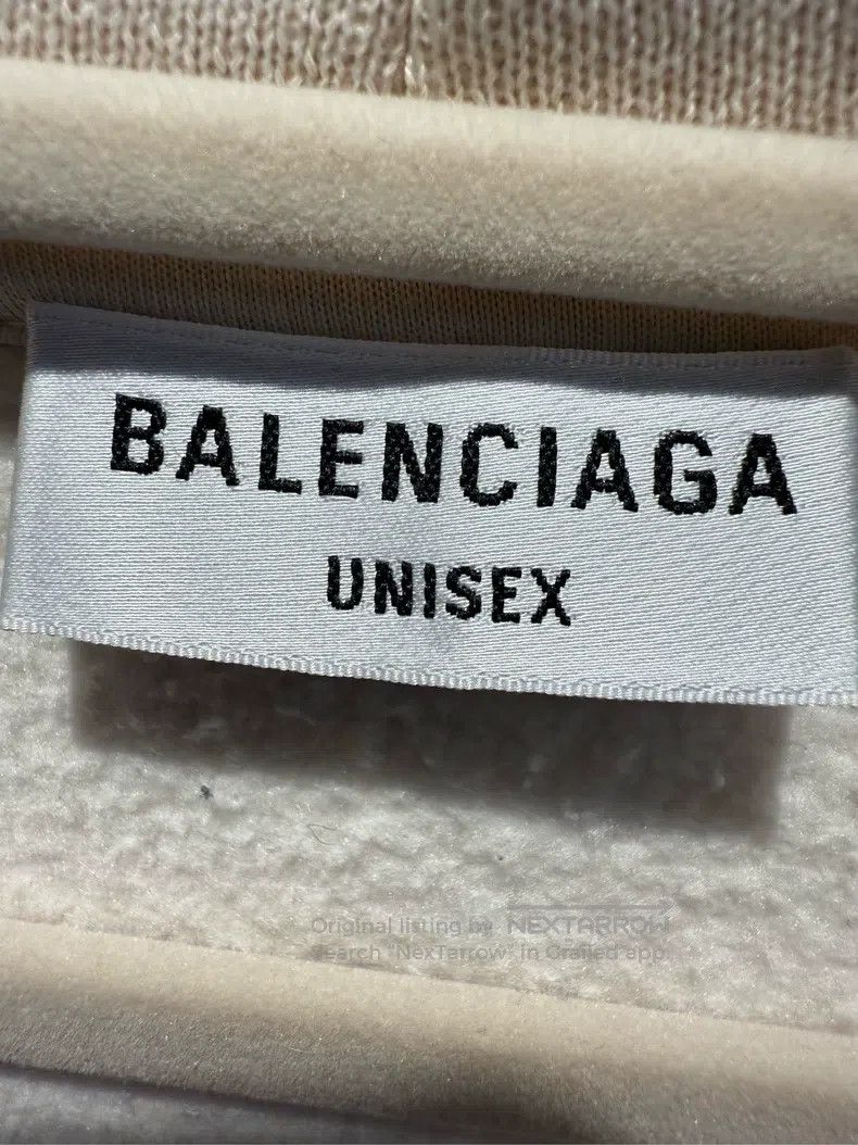 Balenciaga Balenciaga Beige White Hoodie Jacket Size US S / EU 44-46 / 1 - 4 Thumbnail