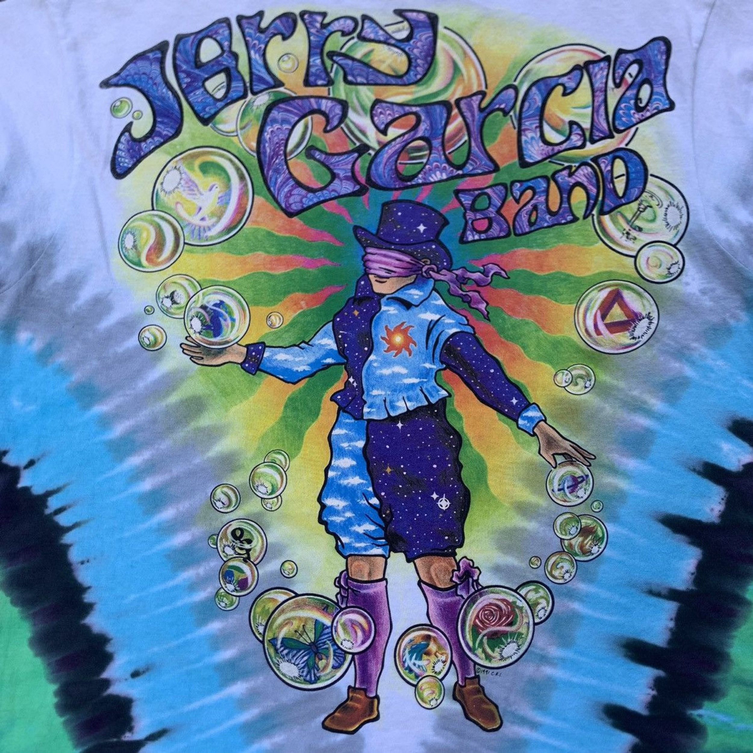 Vintage Vintage 90s Jerry Garcia Band Magician LS Tie Dye FOTL Large Size US L / EU 52-54 / 3 - 8 Thumbnail