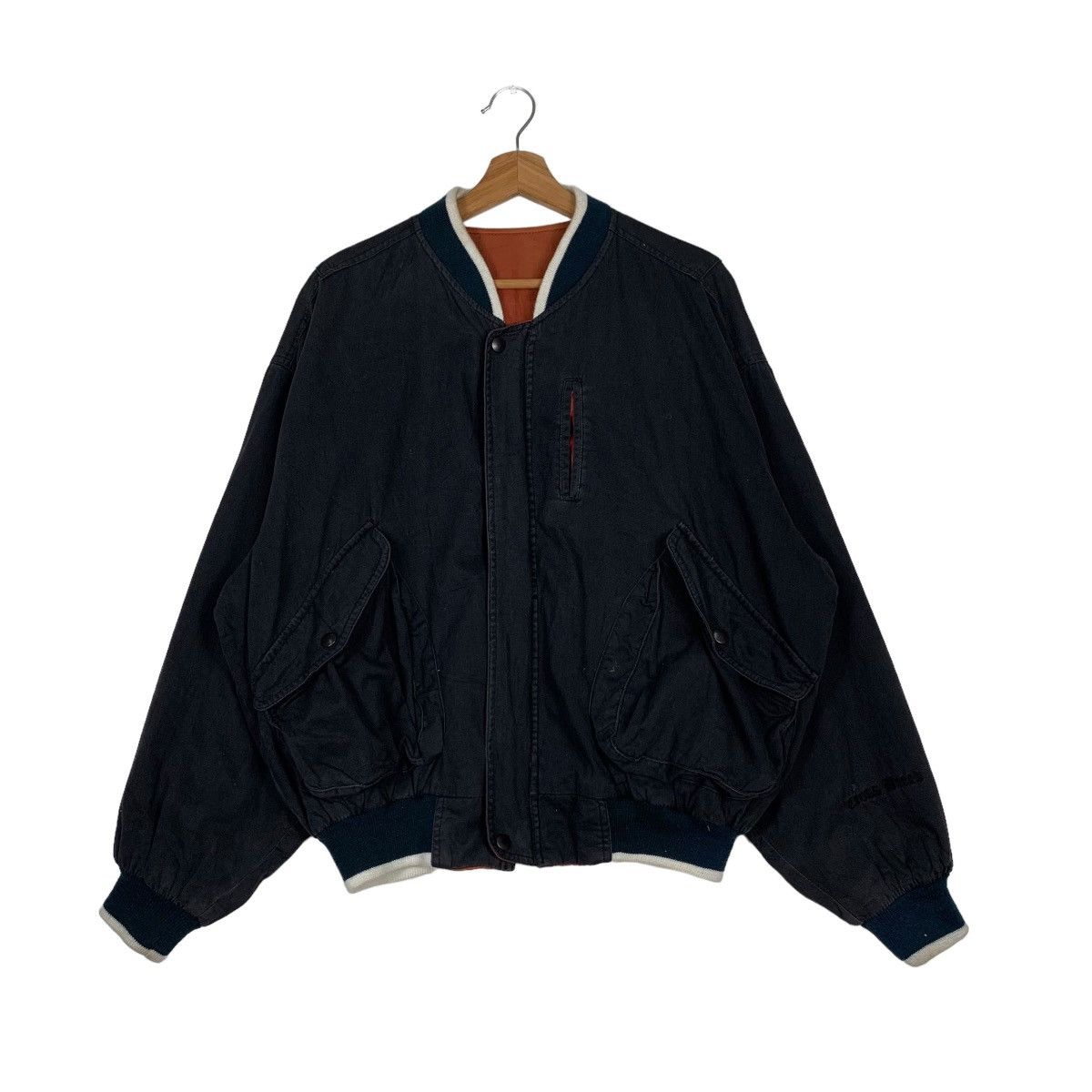 Japanese Brand CROSS BREED Big Logo Reversible Bomber Jacket #0118-C7 Size US L / EU 52-54 / 3 - 3 Thumbnail