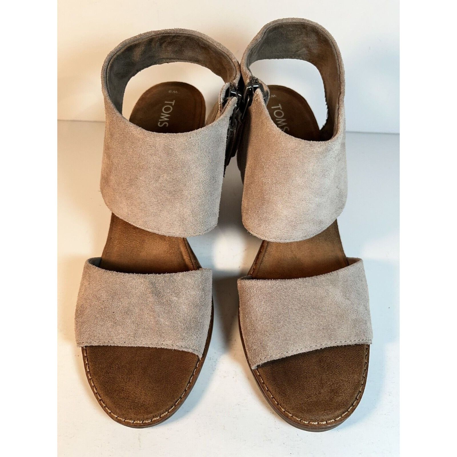Toms TOMS Suede Majorca Cutout Block Heels Womens Casual Sandals Size US 9 / IT 39 - 4 Thumbnail